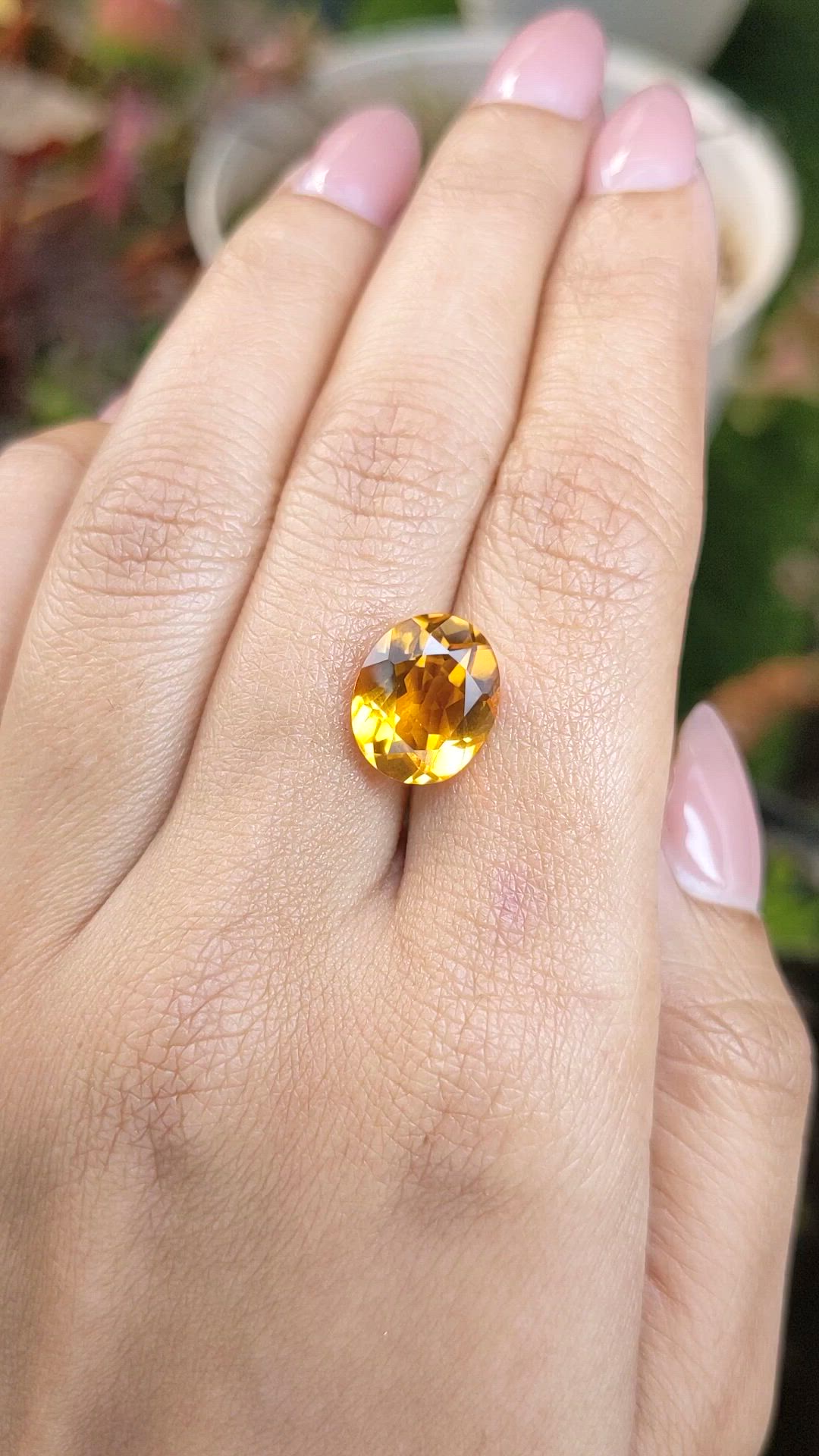 4.40 Ct. Yellow Citrine from Brazil Size Video