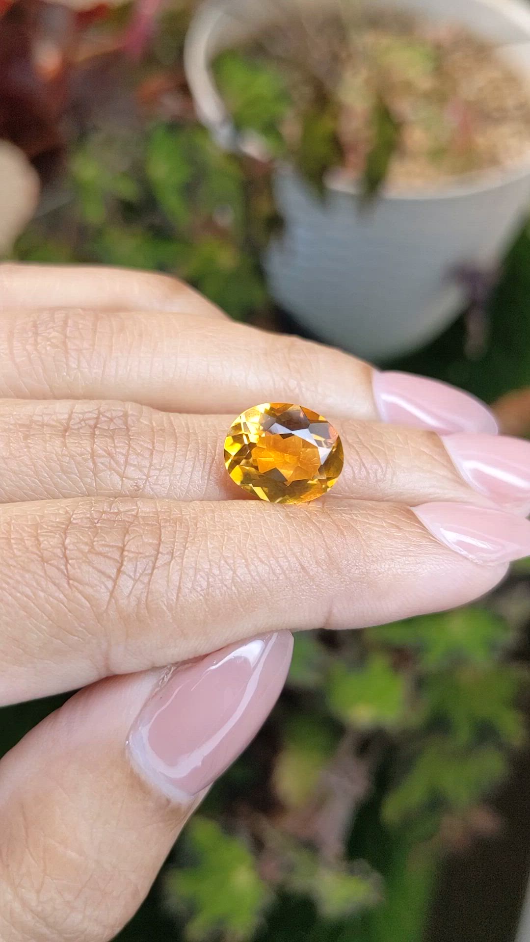4.40 Ct. Yellow Citrine from Brazil Size Video