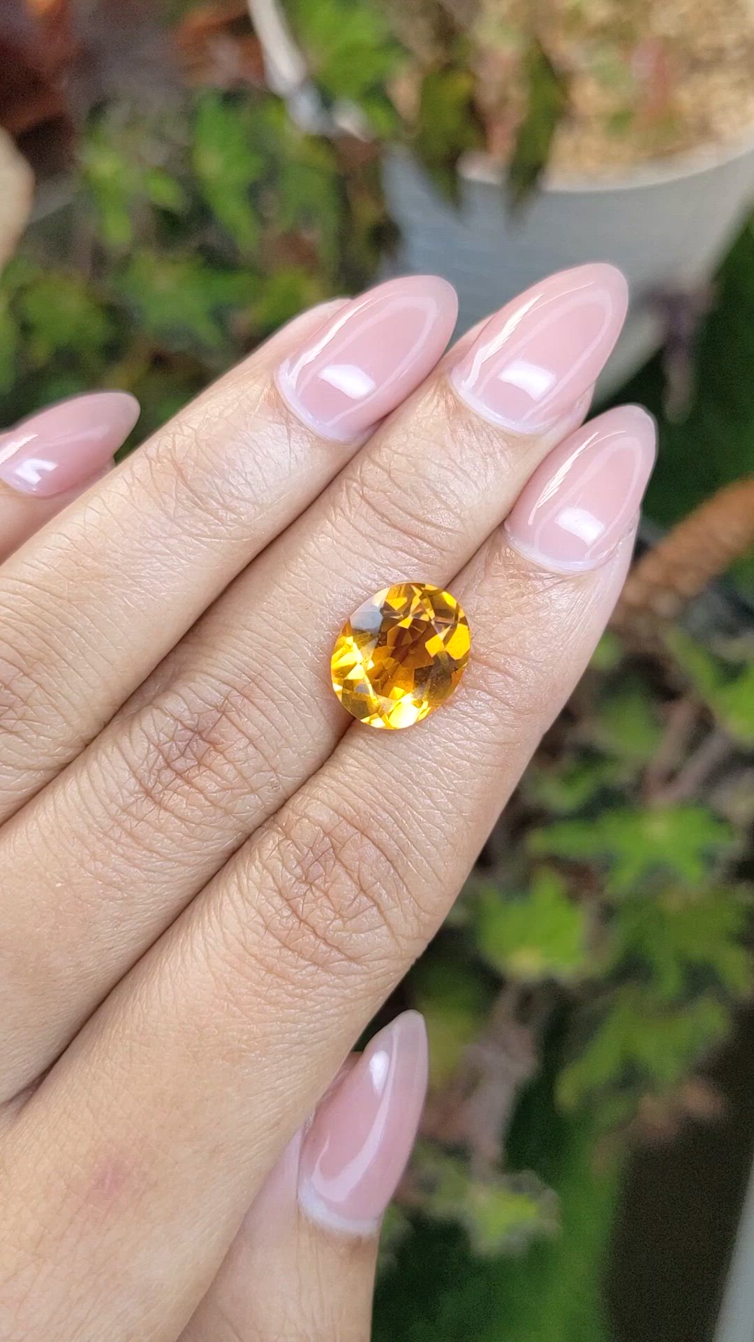 4.40 Ct. Yellow Citrine from Brazil Size Video