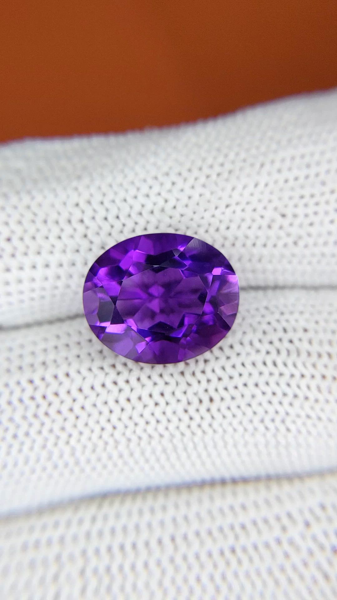 7.09 Ct. Purple Amethyst from Brazil Size Video
