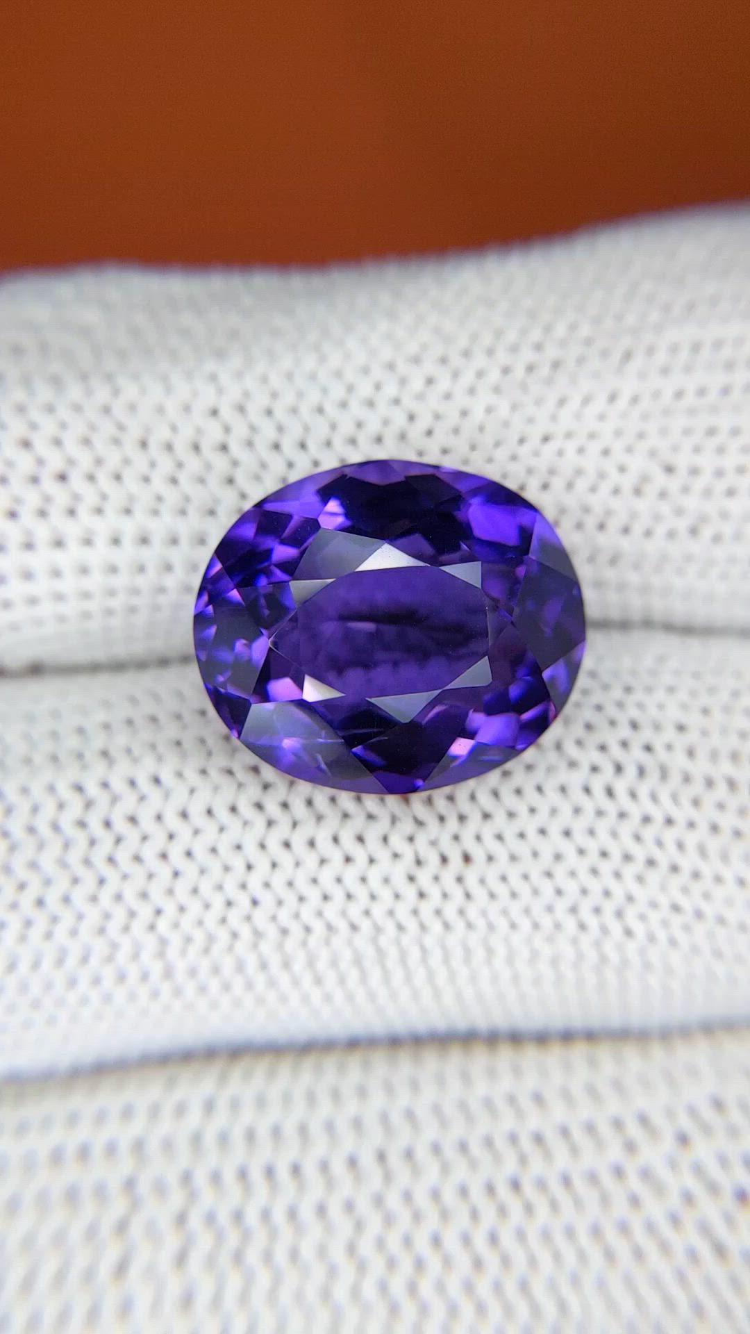 10.91 Ct. Purple Amethyst from Brazil Size Video