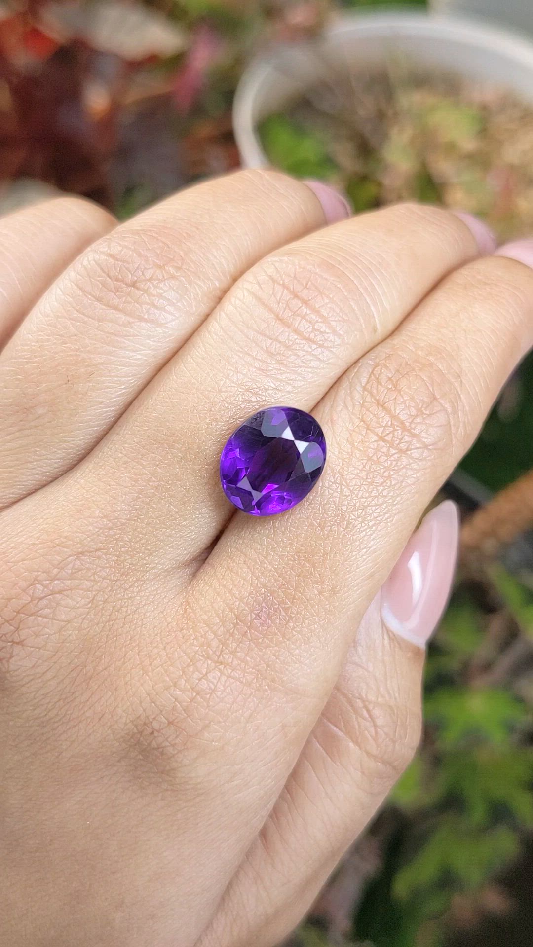 5.19 Ct. Purple Amethyst from Brazil Size Video