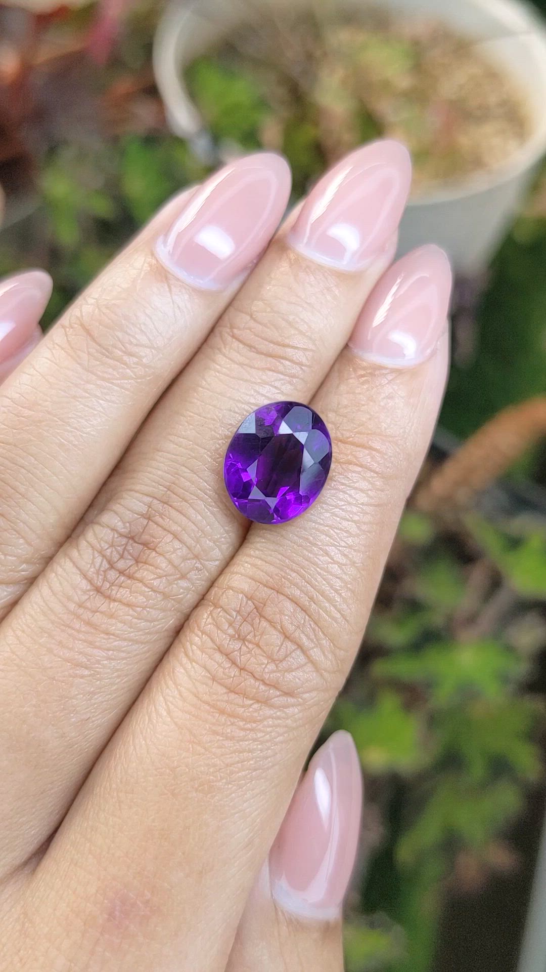 5.19 Ct. Purple Amethyst from Brazil Size Video