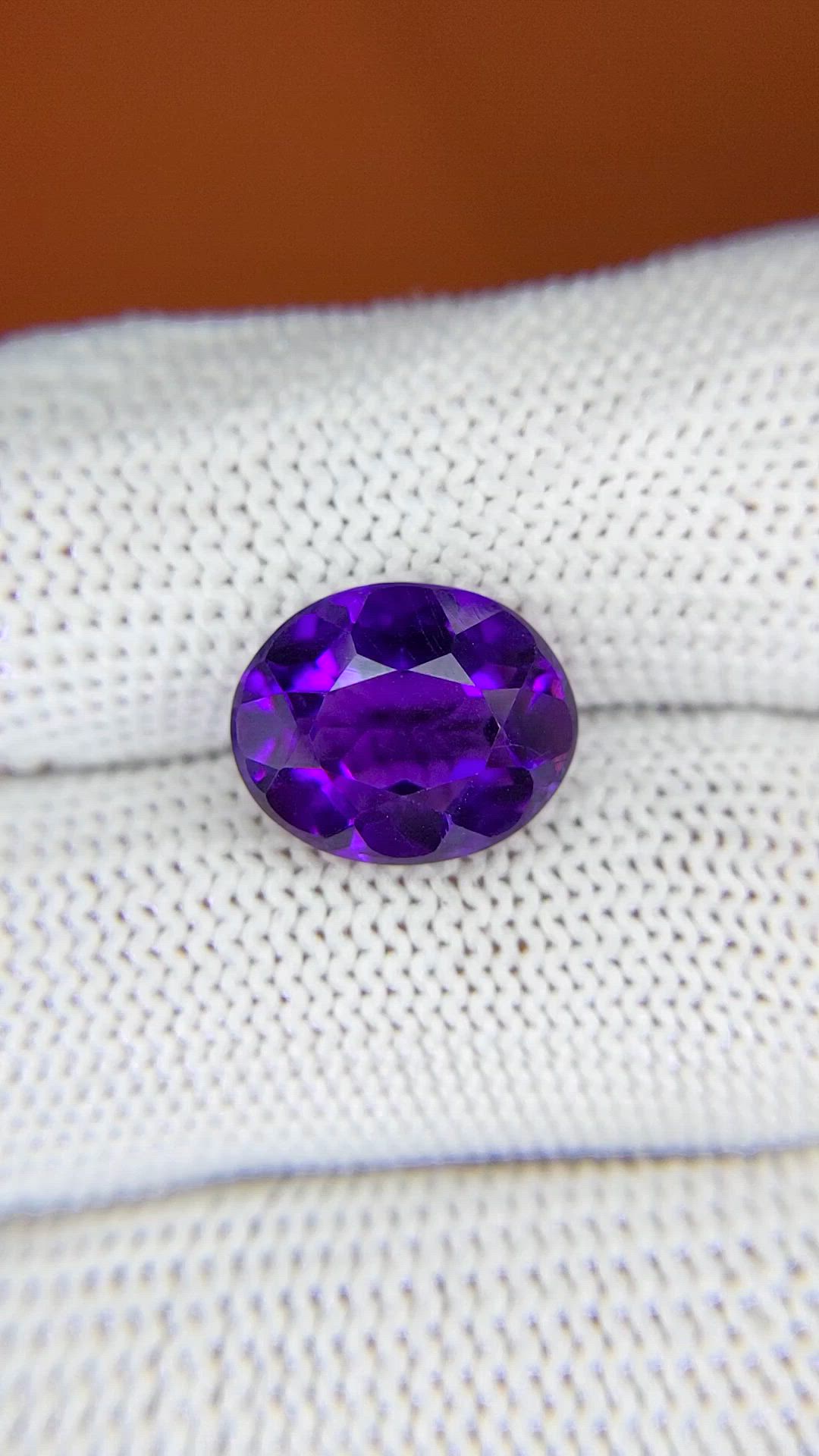5.19 Ct. Purple Amethyst from Brazil Size Video