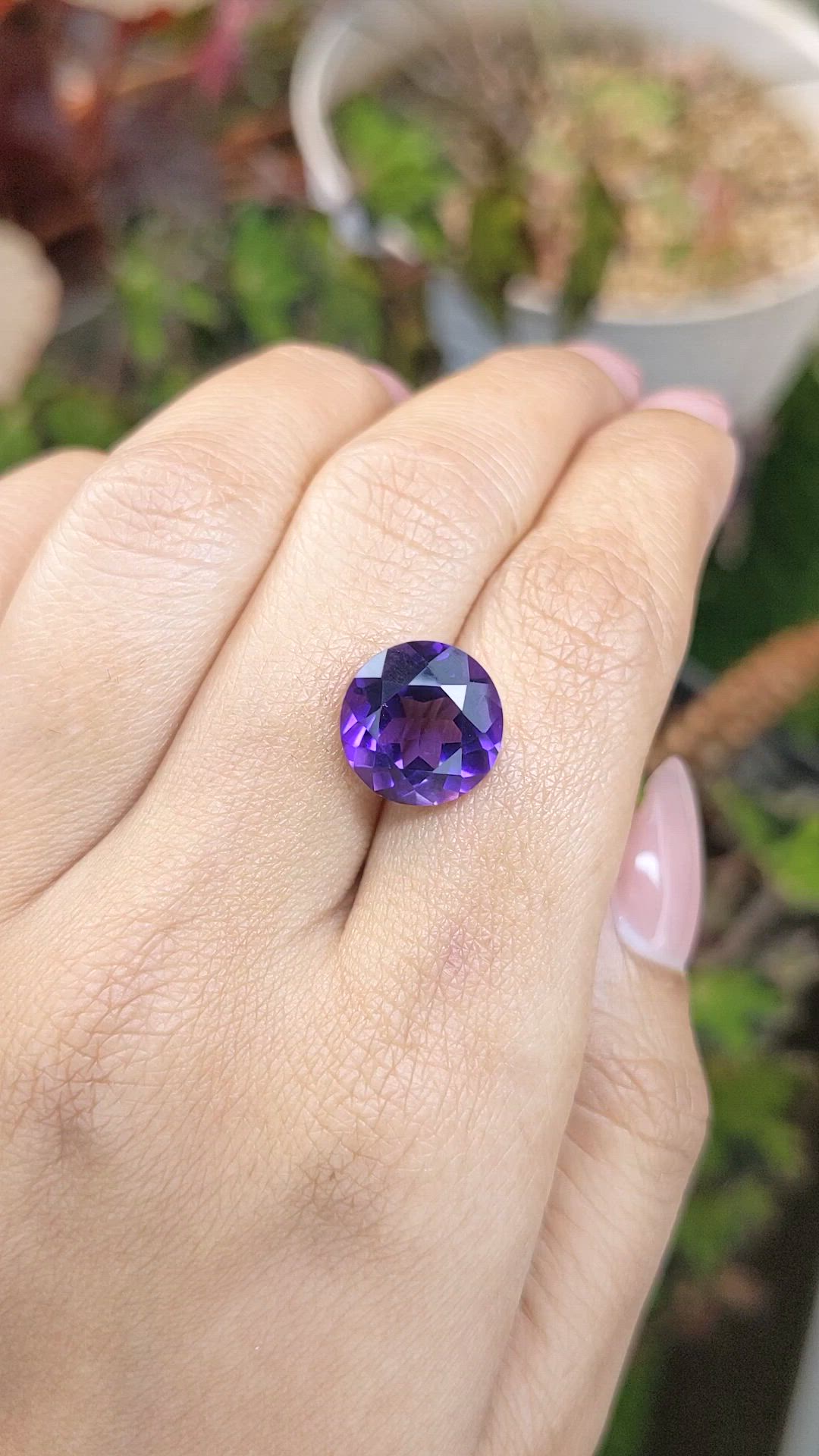 6.08 Ct. Purple Amethyst from Brazil Size Video