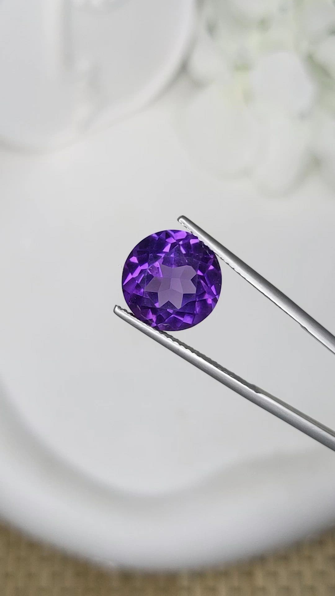 6.08 Ct. Purple Amethyst from Brazil Size Video