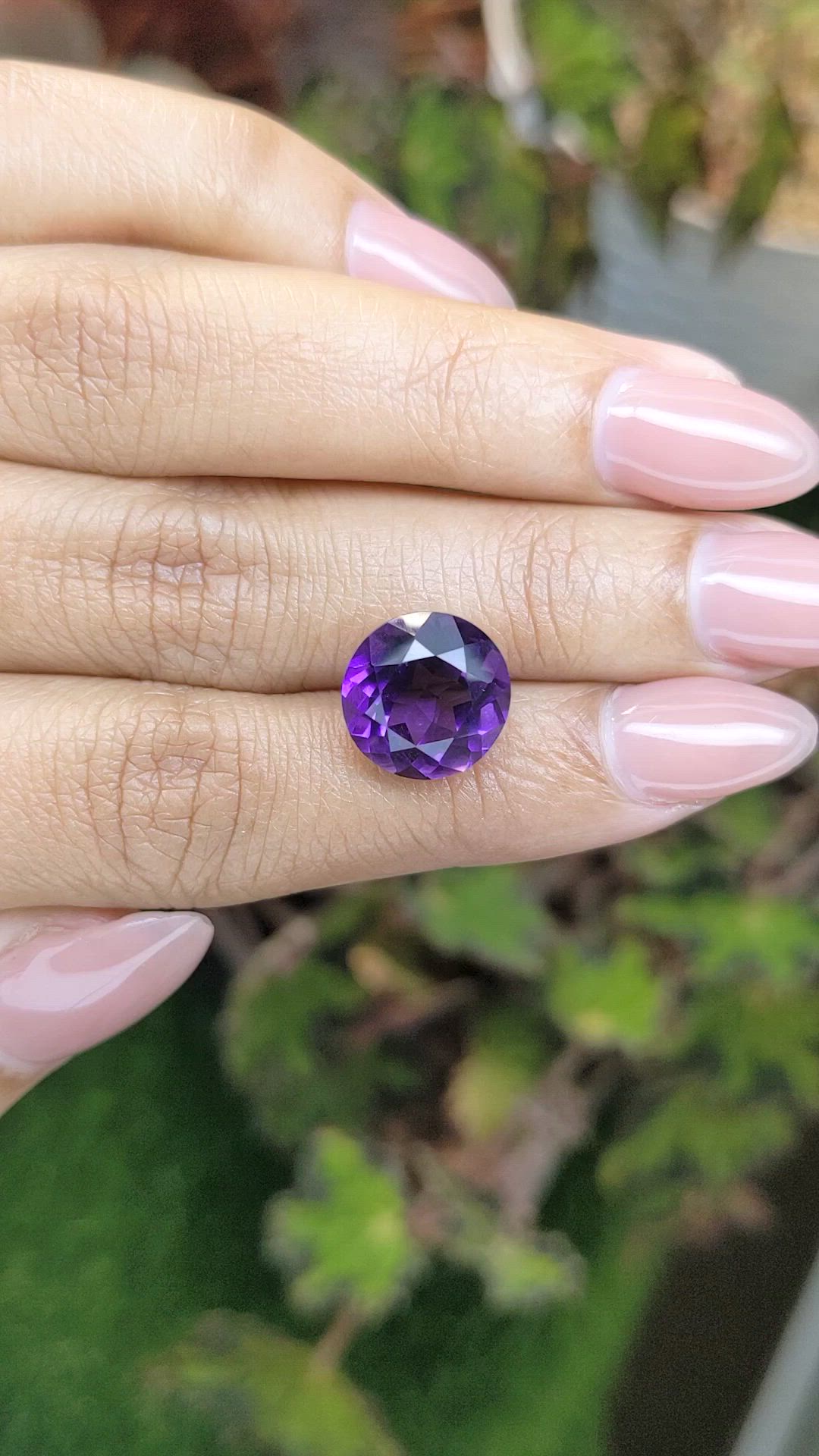 6.08 Ct. Purple Amethyst from Brazil Size Video