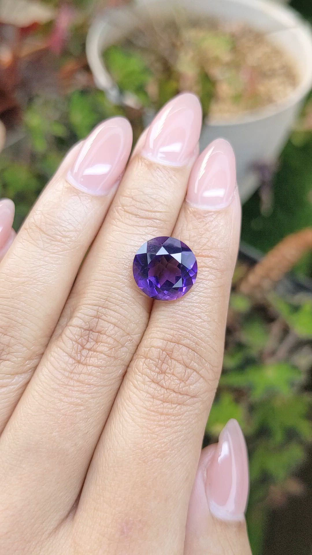 6.08 Ct. Purple Amethyst from Brazil Size Video