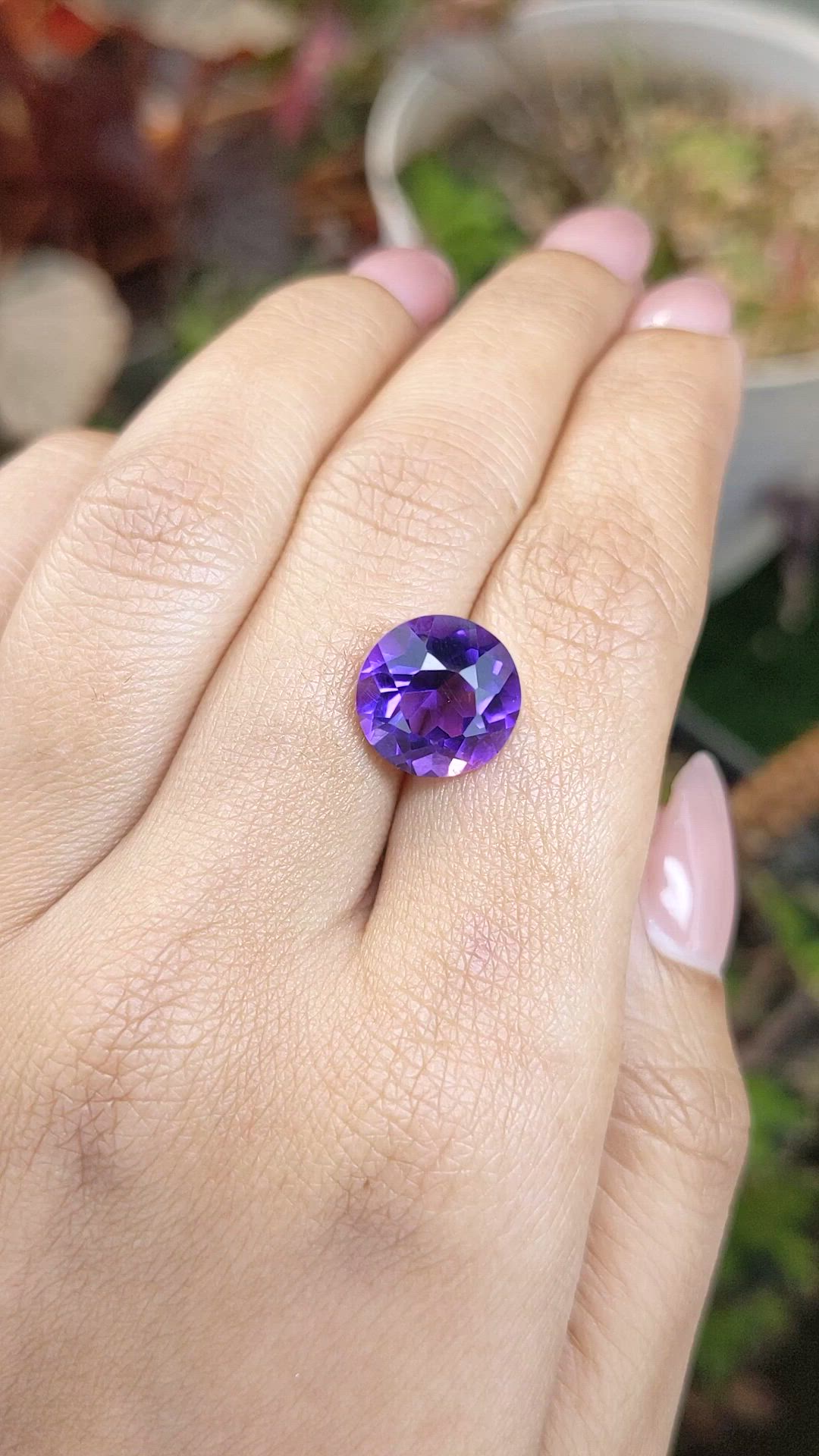 5.21 Ct. Purple Amethyst from Brazil Size Video