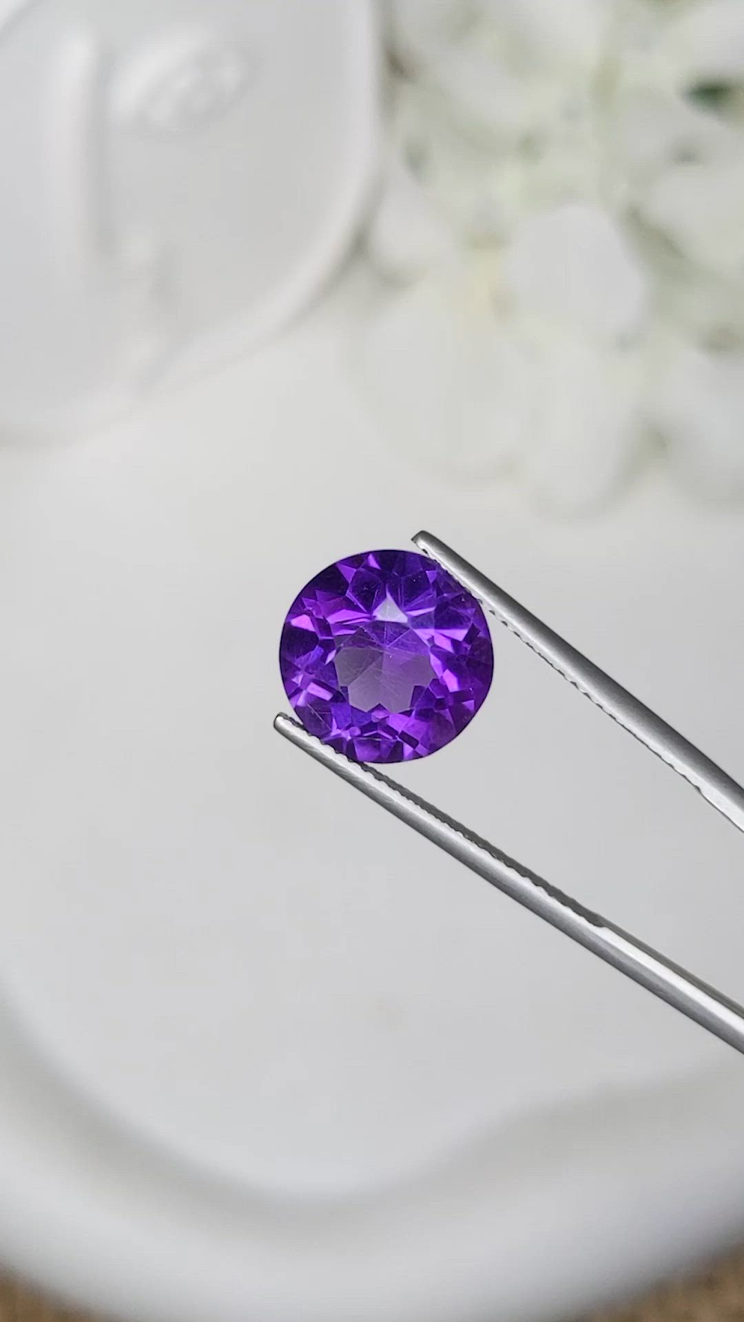 5.21 Ct. Purple Amethyst from Brazil Size Video