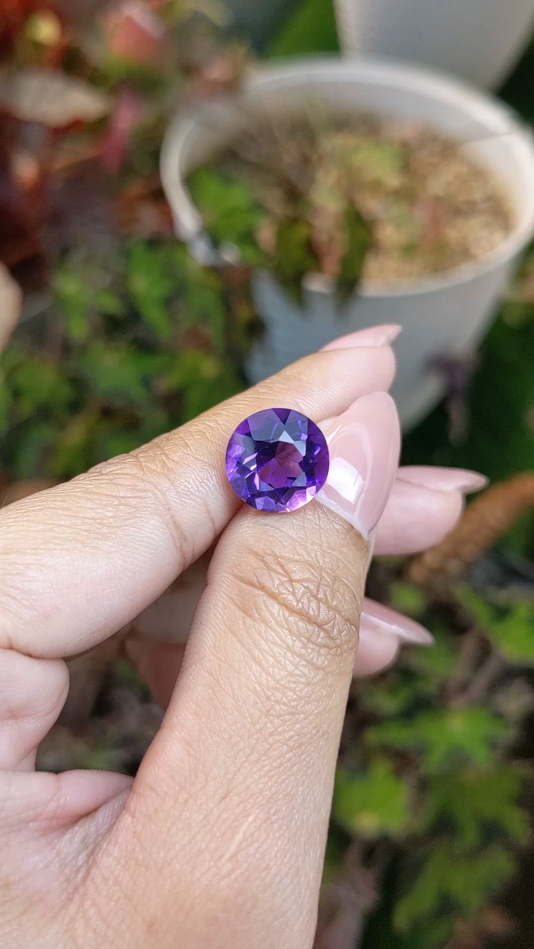 5.21 Ct. Purple Amethyst from Brazil Size Video