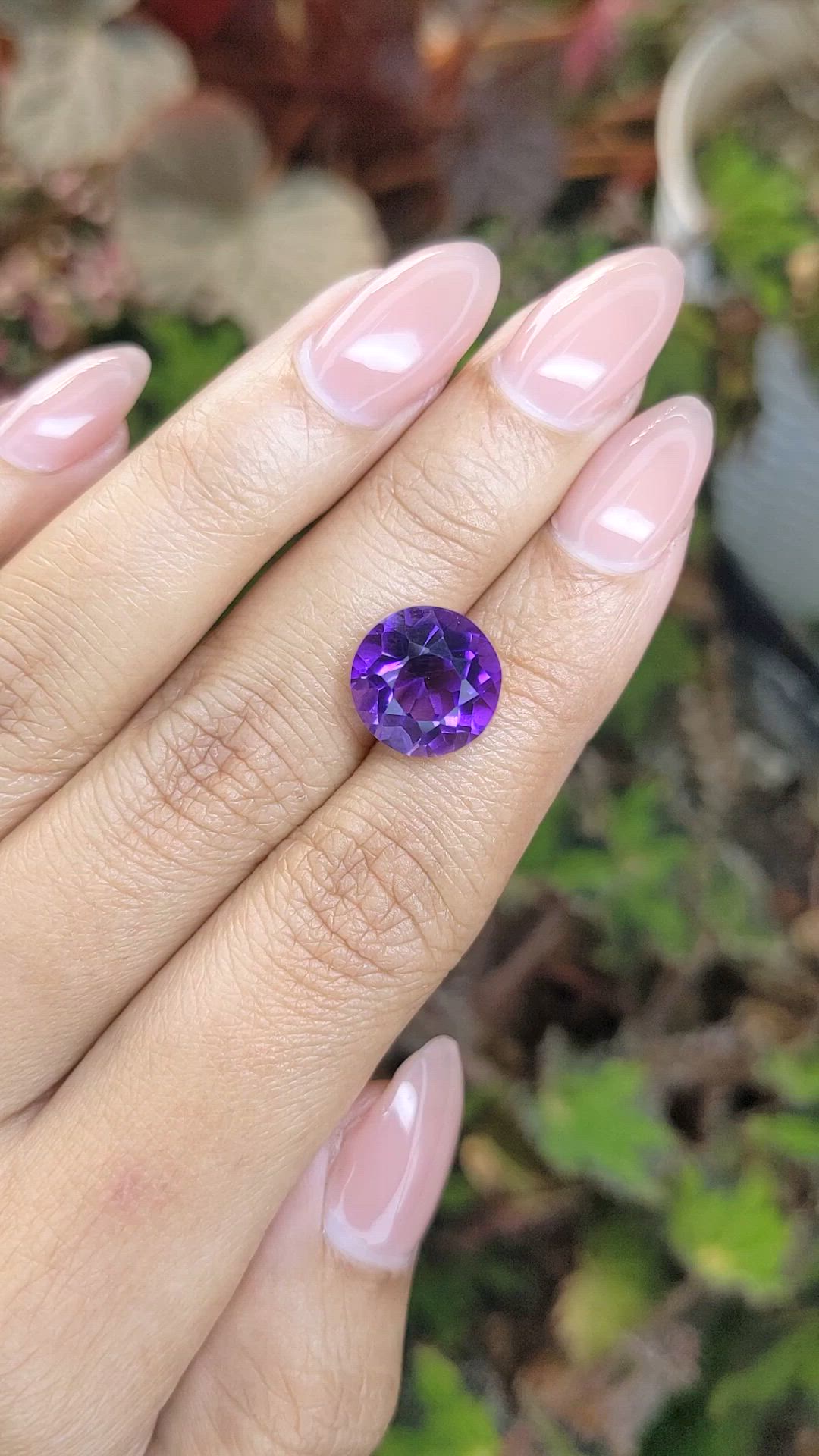 5.21 Ct. Purple Amethyst from Brazil Size Video