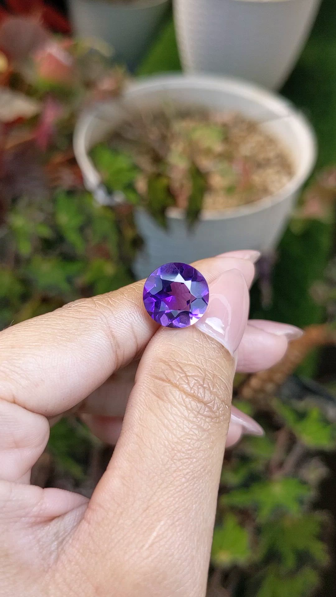 5.95 Ct. Purple Amethyst from Brazil Size Video