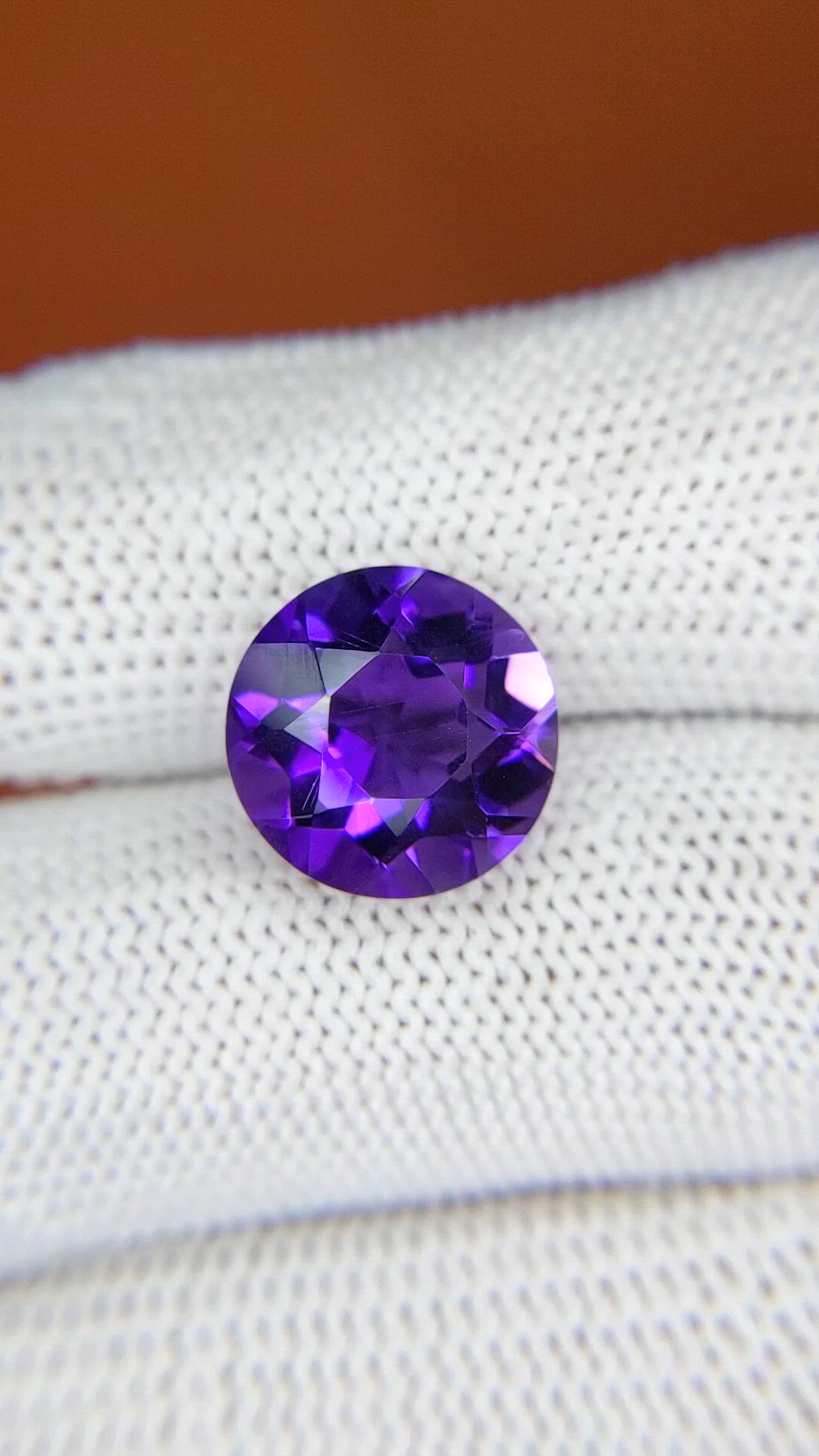5.95 Ct. Purple Amethyst from Brazil Size Video