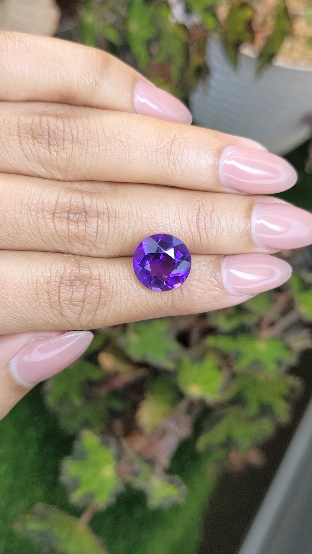 5.95 Ct. Purple Amethyst from Brazil Size Video