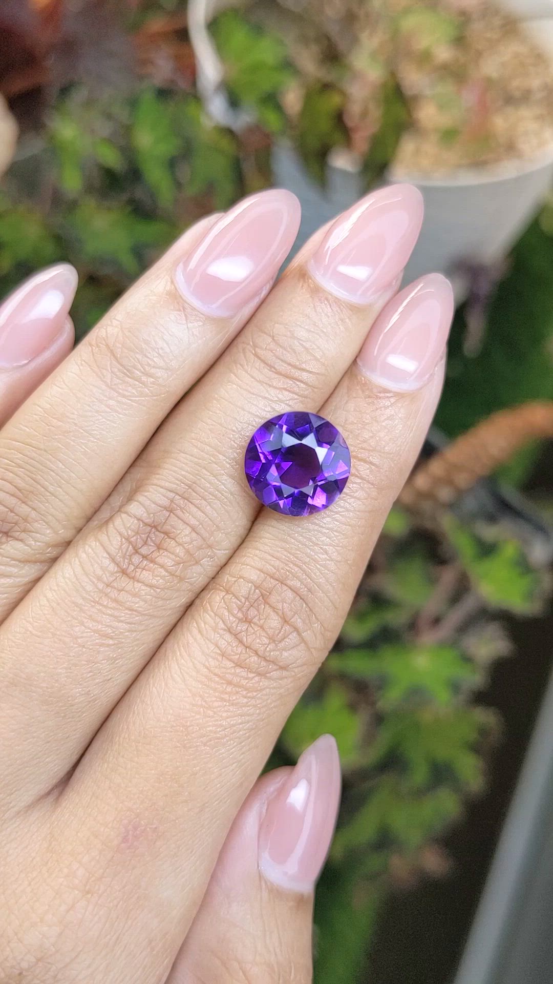 5.95 Ct. Purple Amethyst from Brazil Size Video
