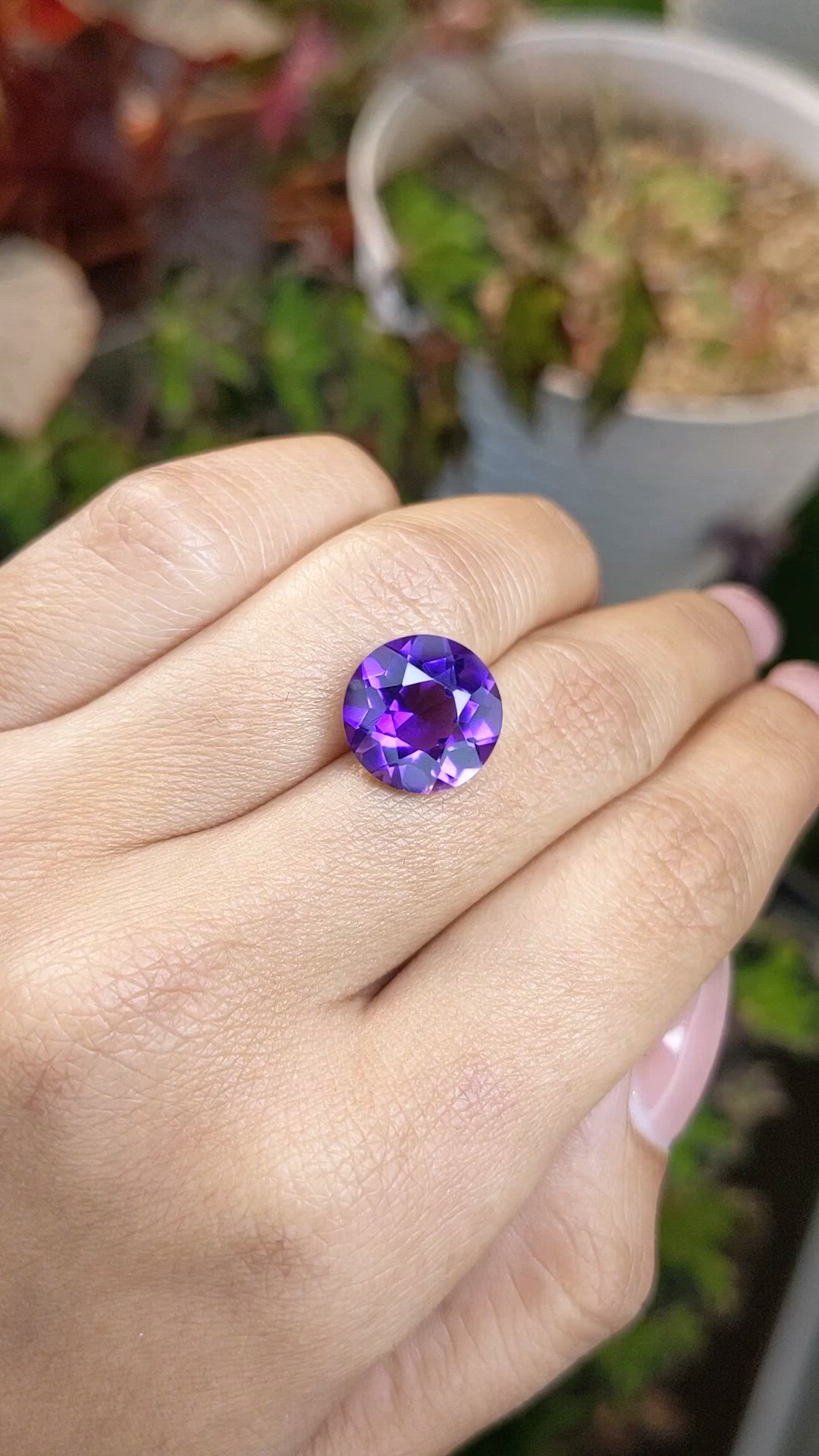 5.95 Ct. Purple Amethyst from Brazil Size Video
