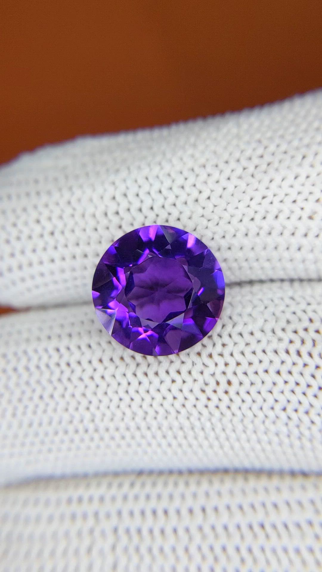 4.98 Ct. Purple Amethyst from Brazil Size Video