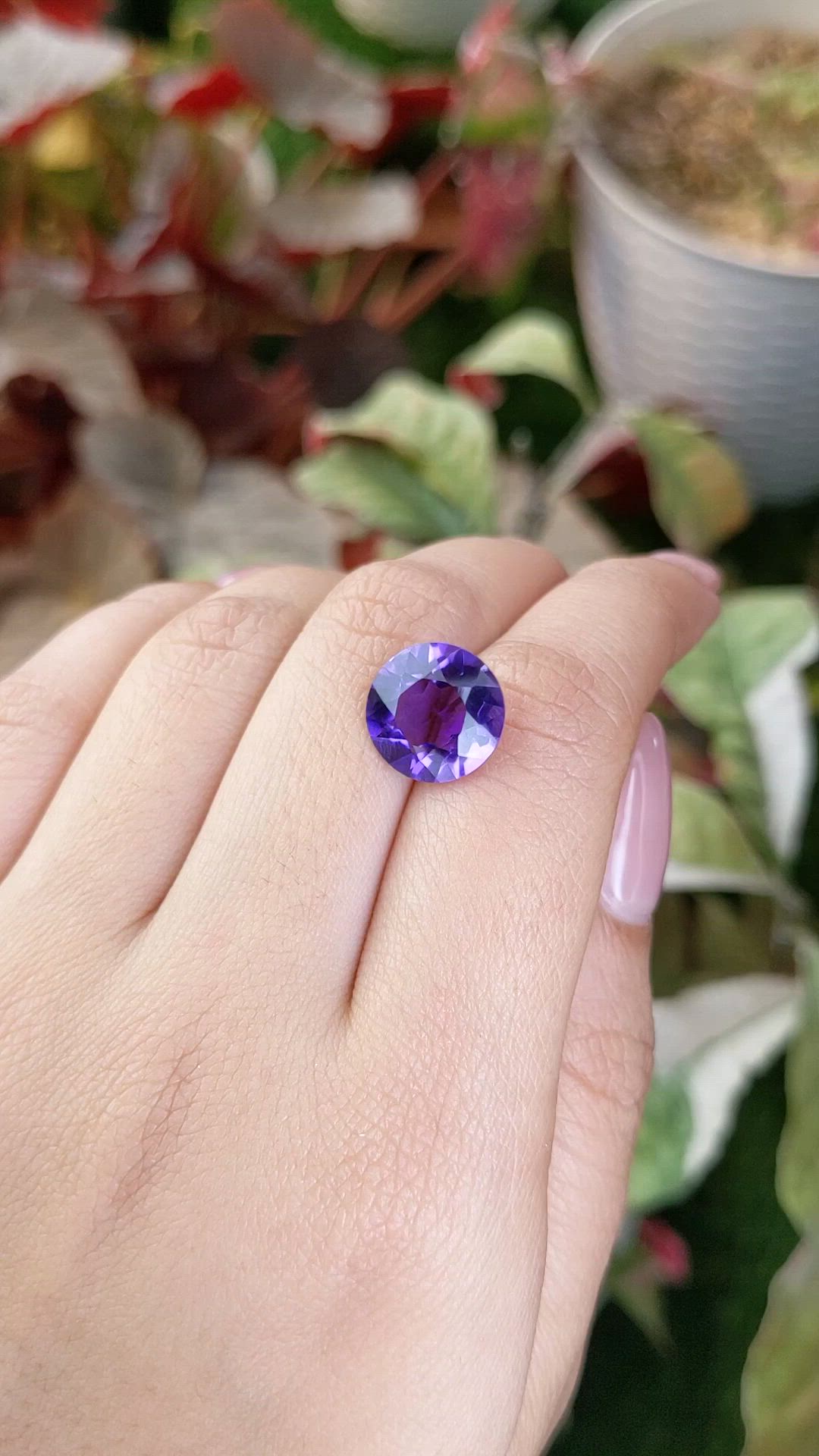 4.98 Ct. Purple Amethyst from Brazil Size Video