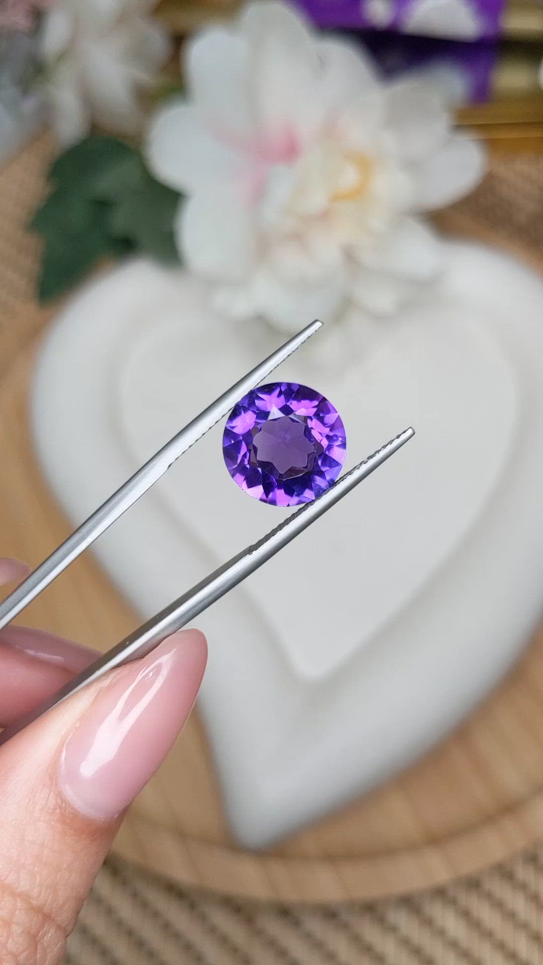 4.98 Ct. Purple Amethyst from Brazil Size Video