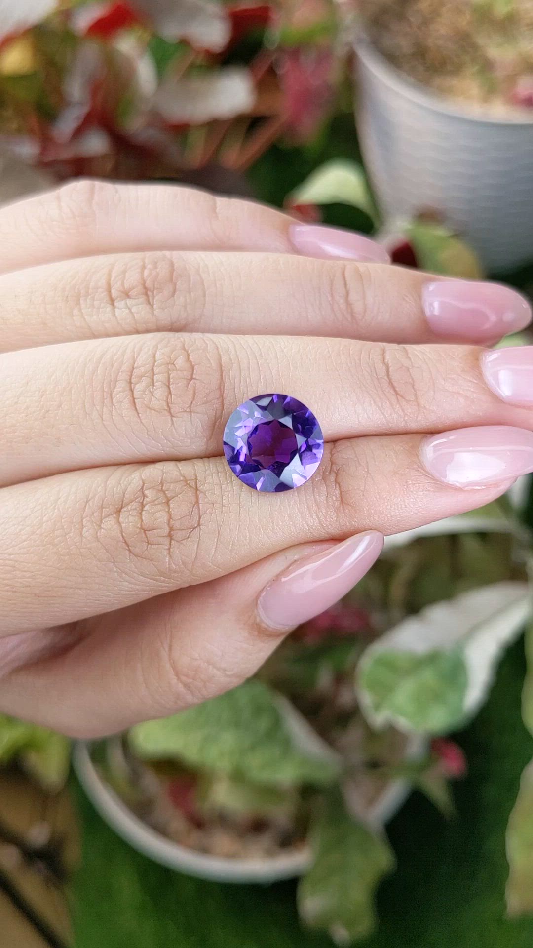4.98 Ct. Purple Amethyst from Brazil Size Video