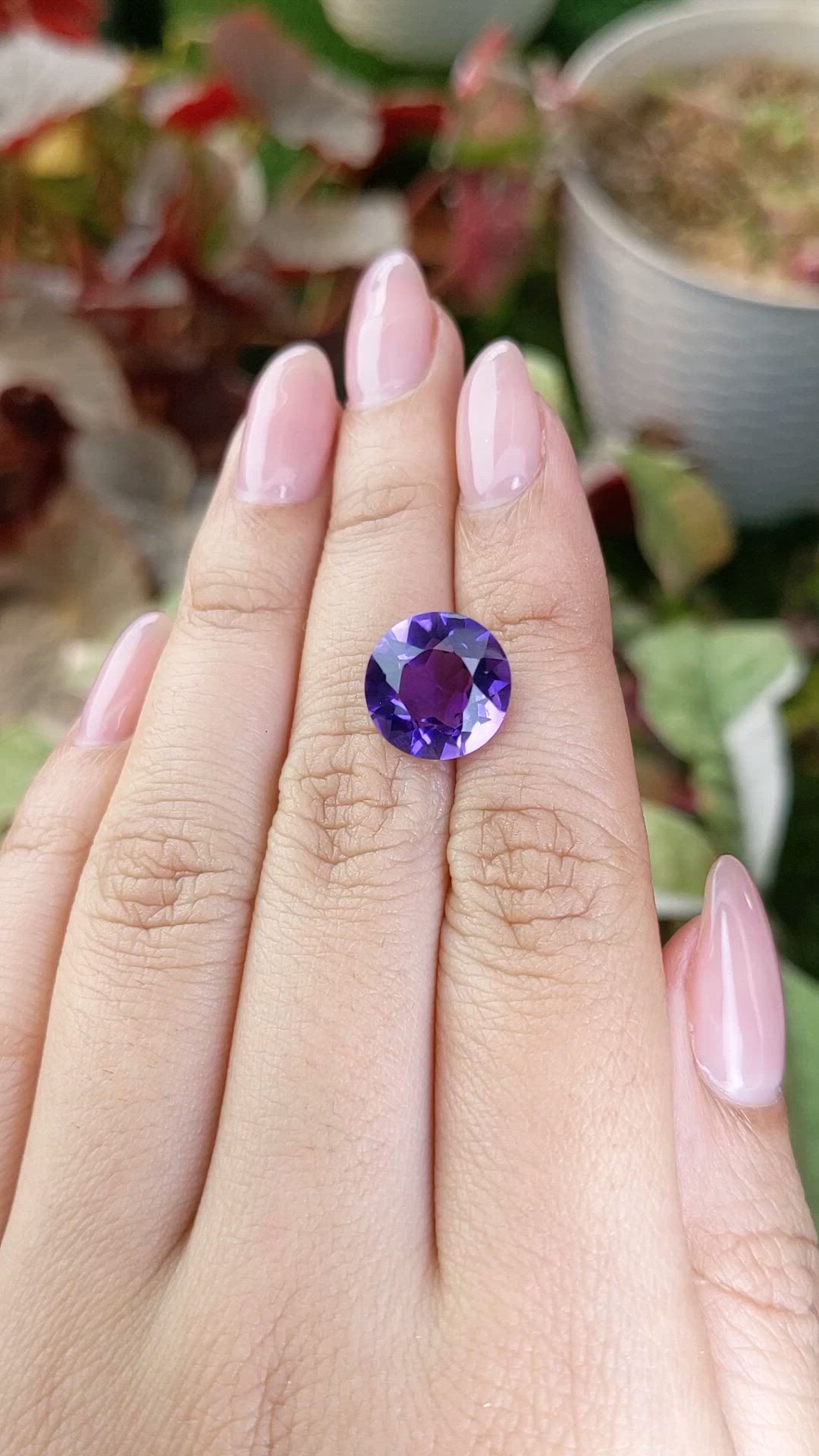 4.98 Ct. Purple Amethyst from Brazil Size Video