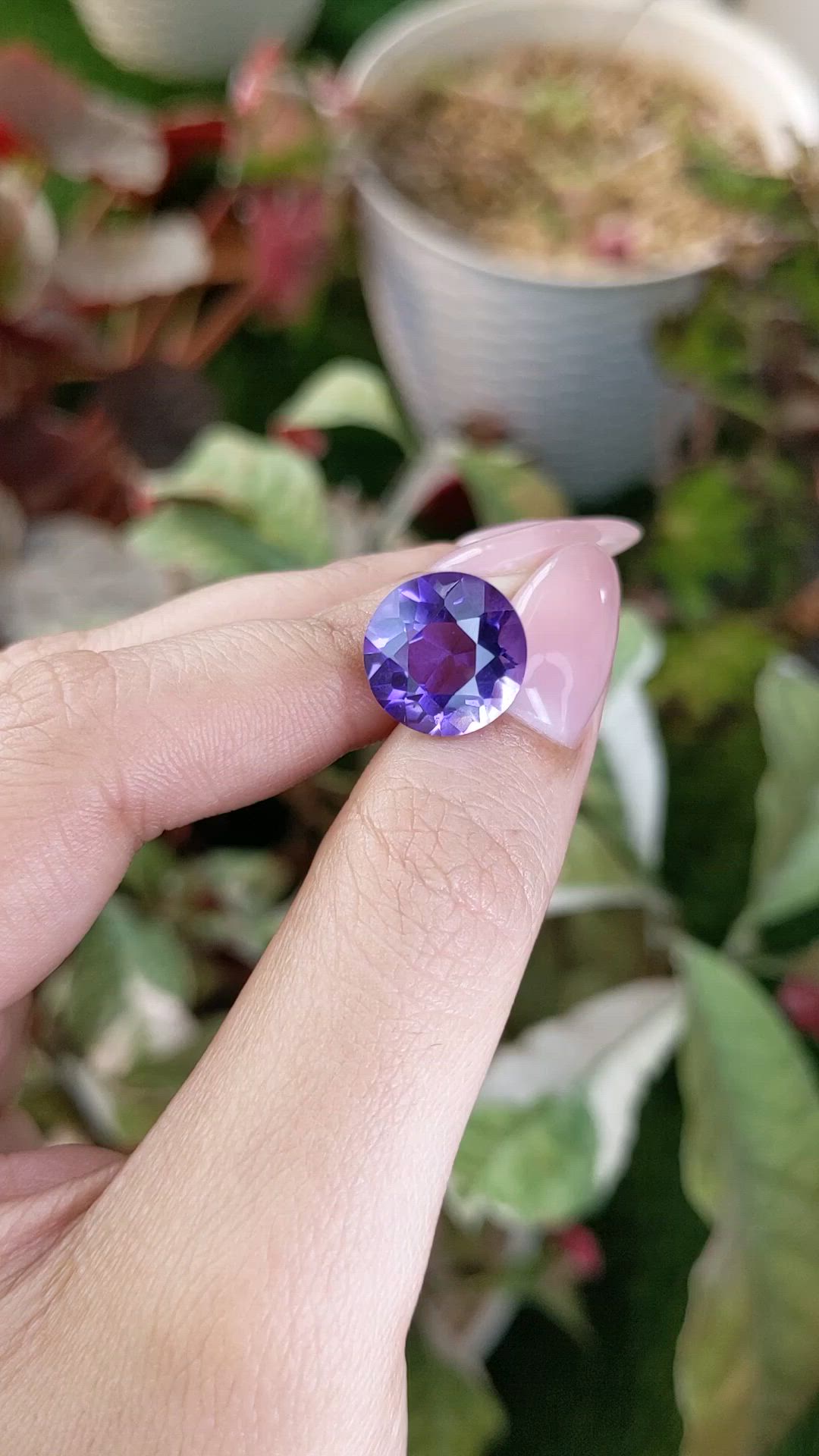 7.09 Ct. Purple Amethyst from Brazil Size Video