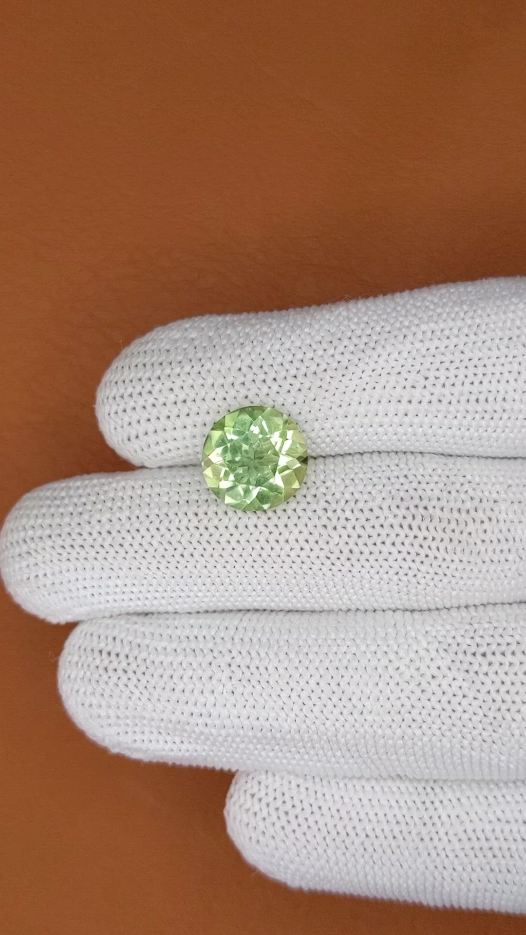 4.15 Ct. Yellowish Green Prasiolite from Brazil Size Video
