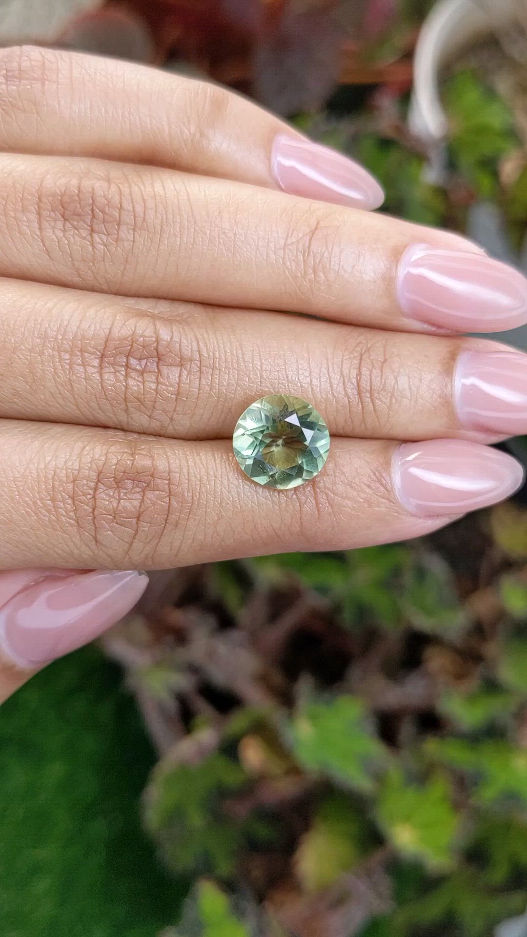 4.15 Ct. Yellowish Green Prasiolite from Brazil Size Video