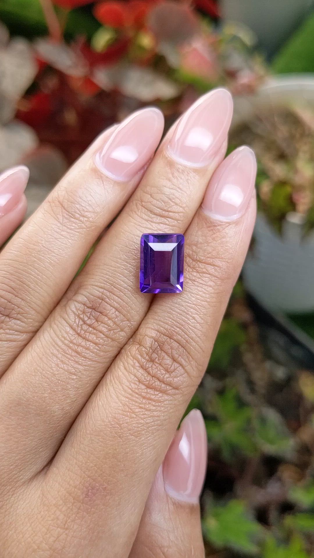 4.74 Ct. Purple Amethyst from Brazil Size Video