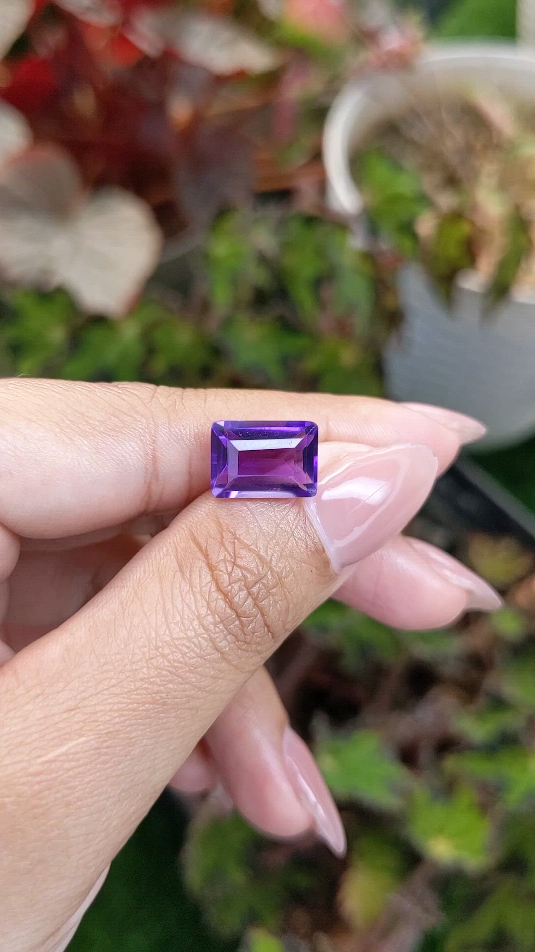 4.74 Ct. Purple Amethyst from Brazil Size Video