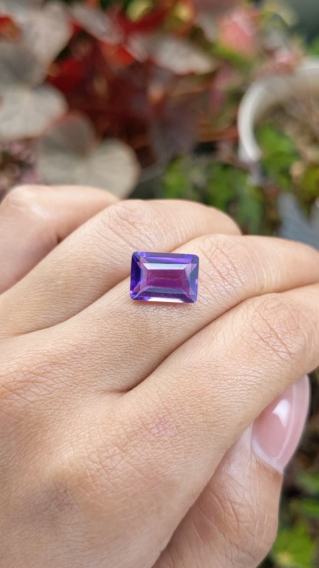4.74 Ct. Purple Amethyst from Brazil Size Video
