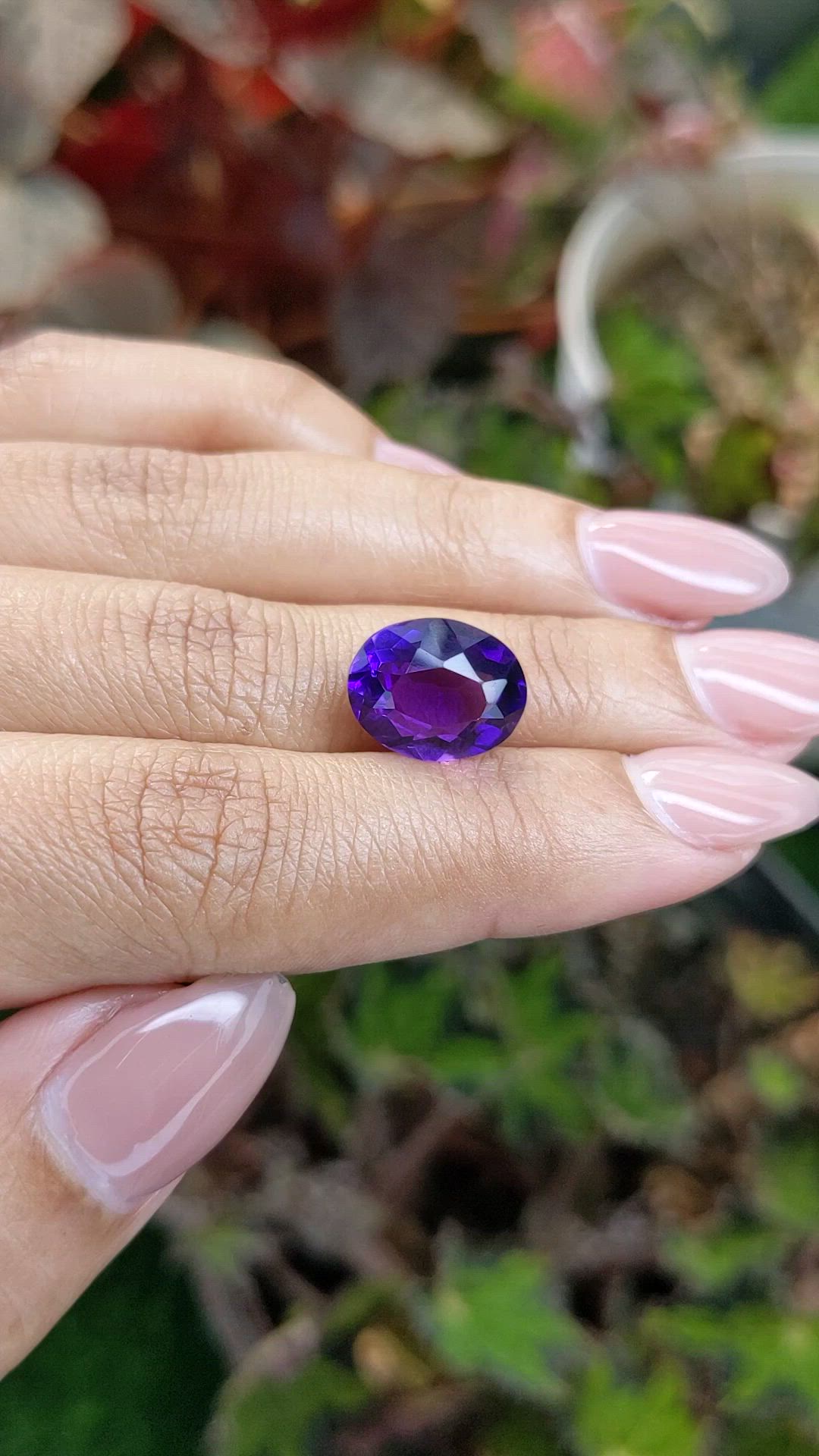 5.10 Ct. Purple Amethyst from Brazil Size Video
