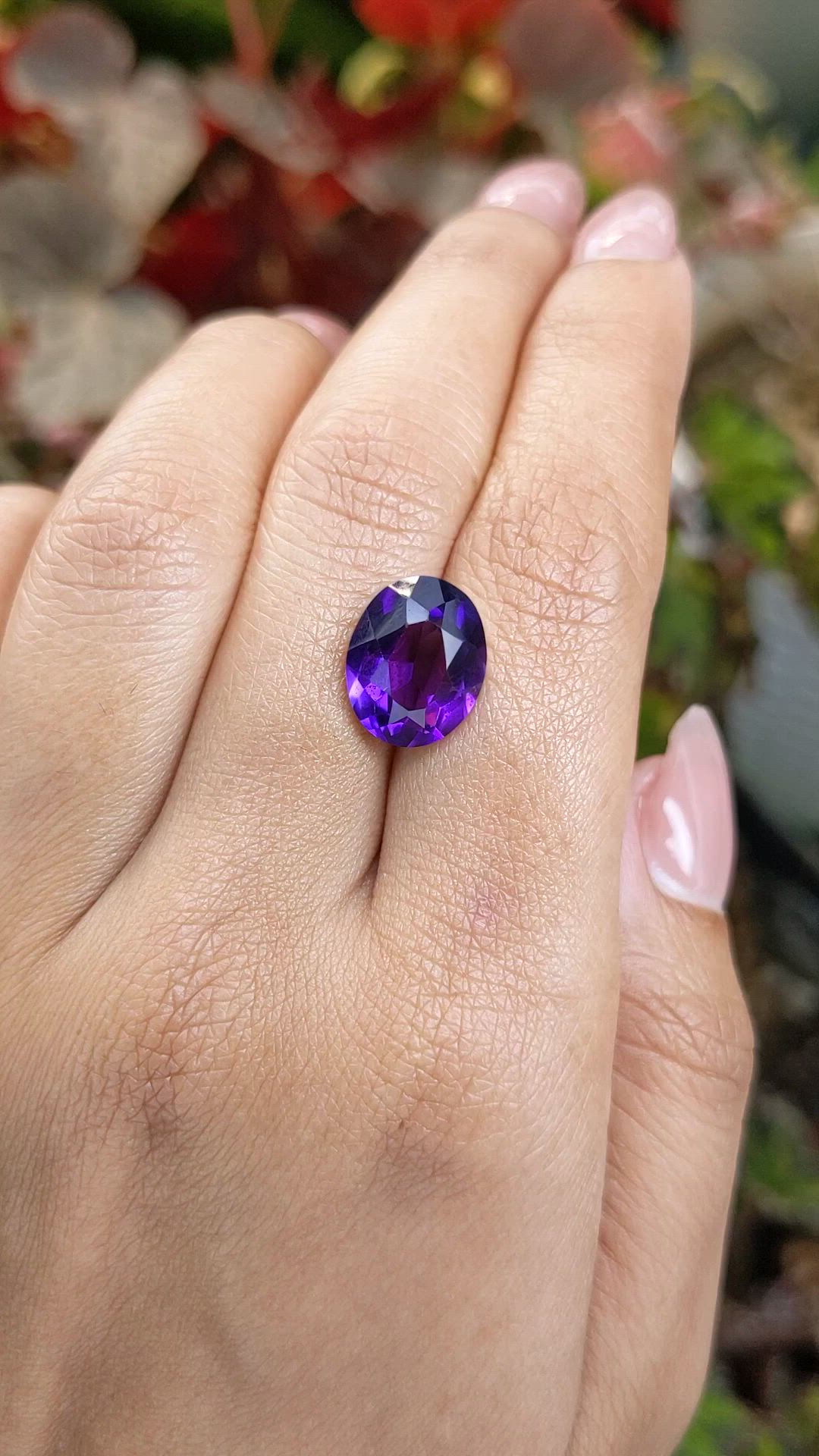 5.10 Ct. Purple Amethyst from Brazil Size Video