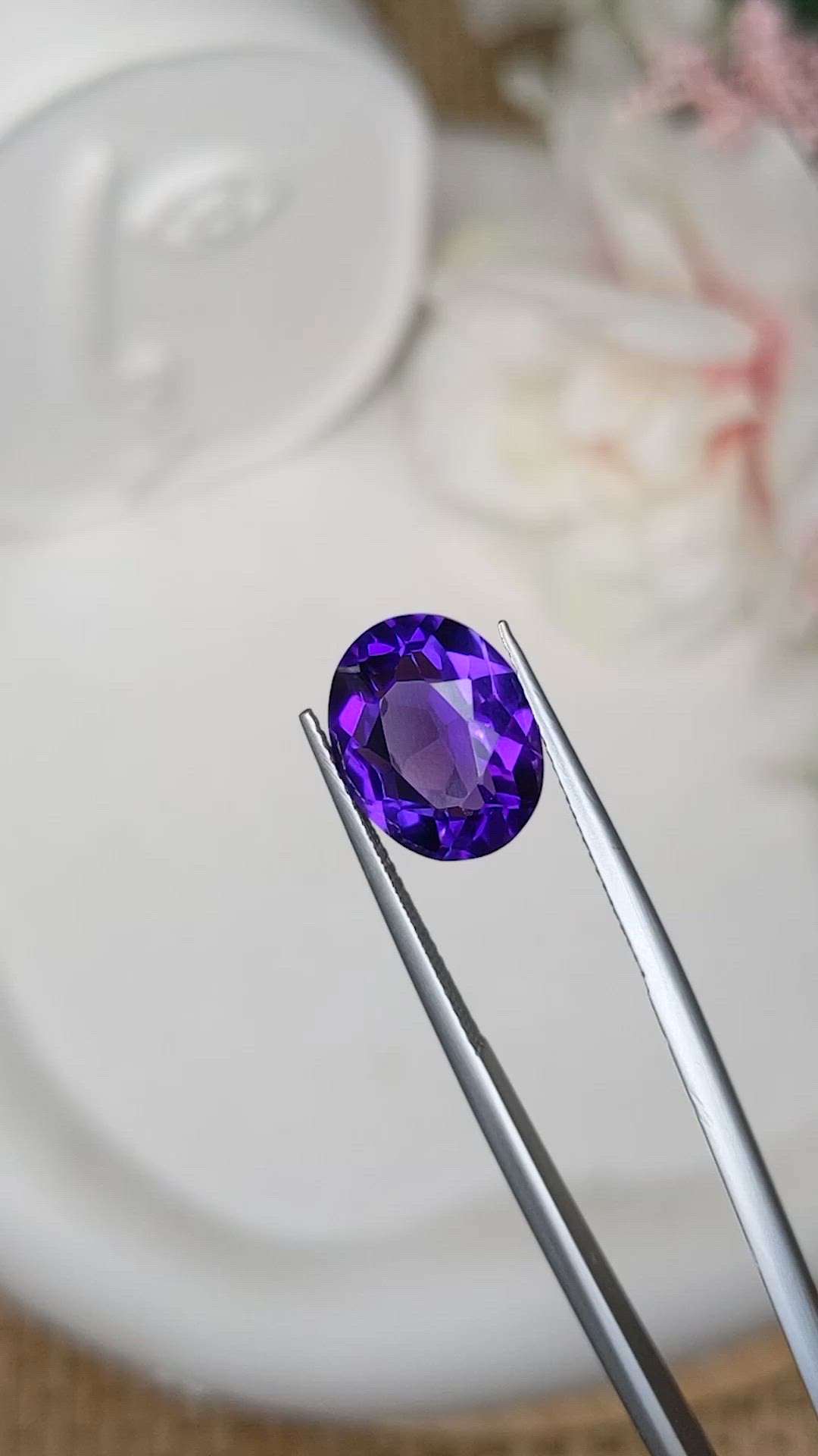 5.10 Ct. Purple Amethyst from Brazil Size Video