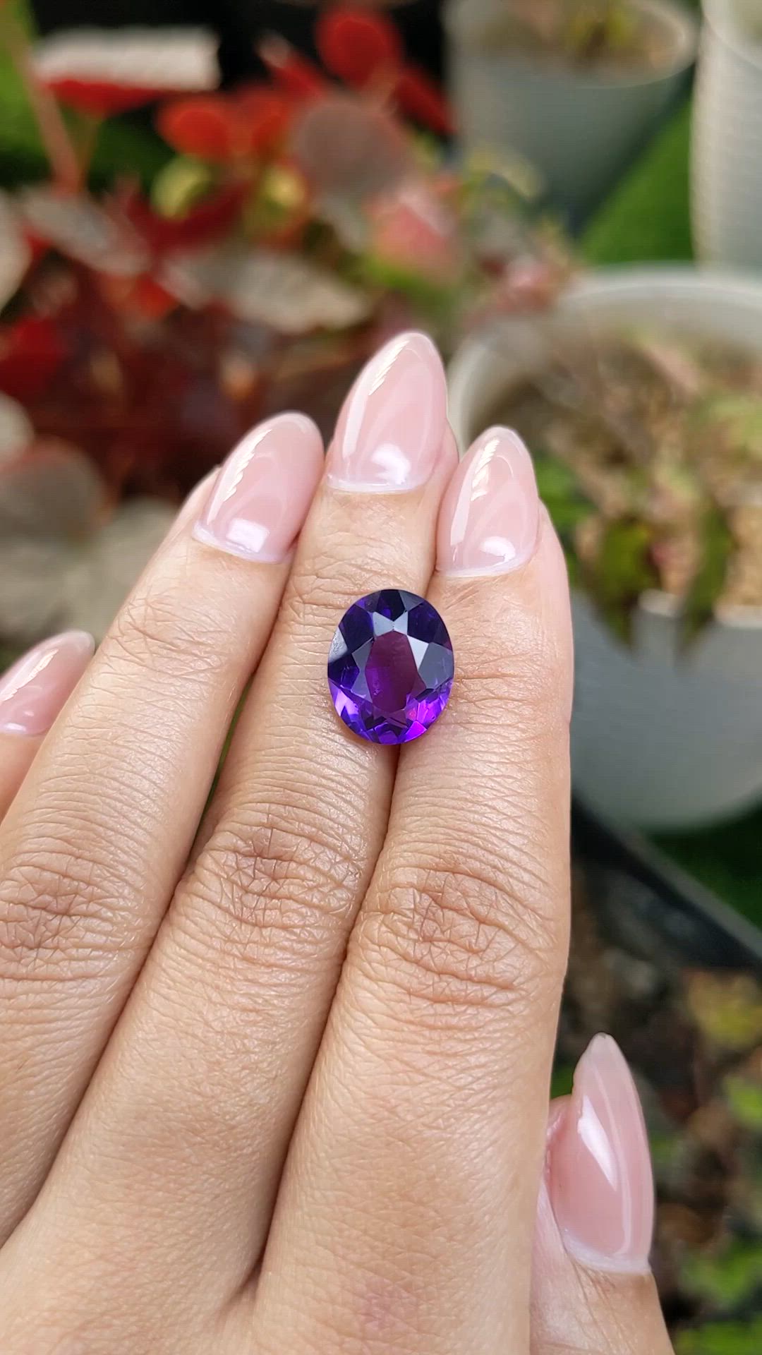 5.10 Ct. Purple Amethyst from Brazil Size Video