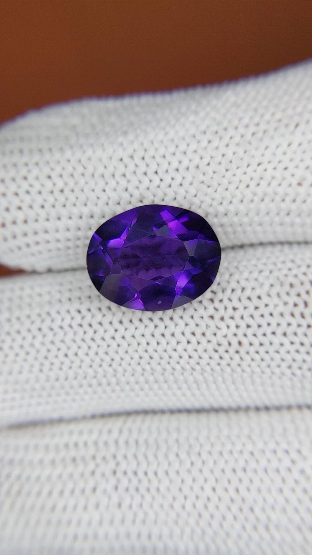 5.37 Ct. Purple Amethyst from Brazil Size Video