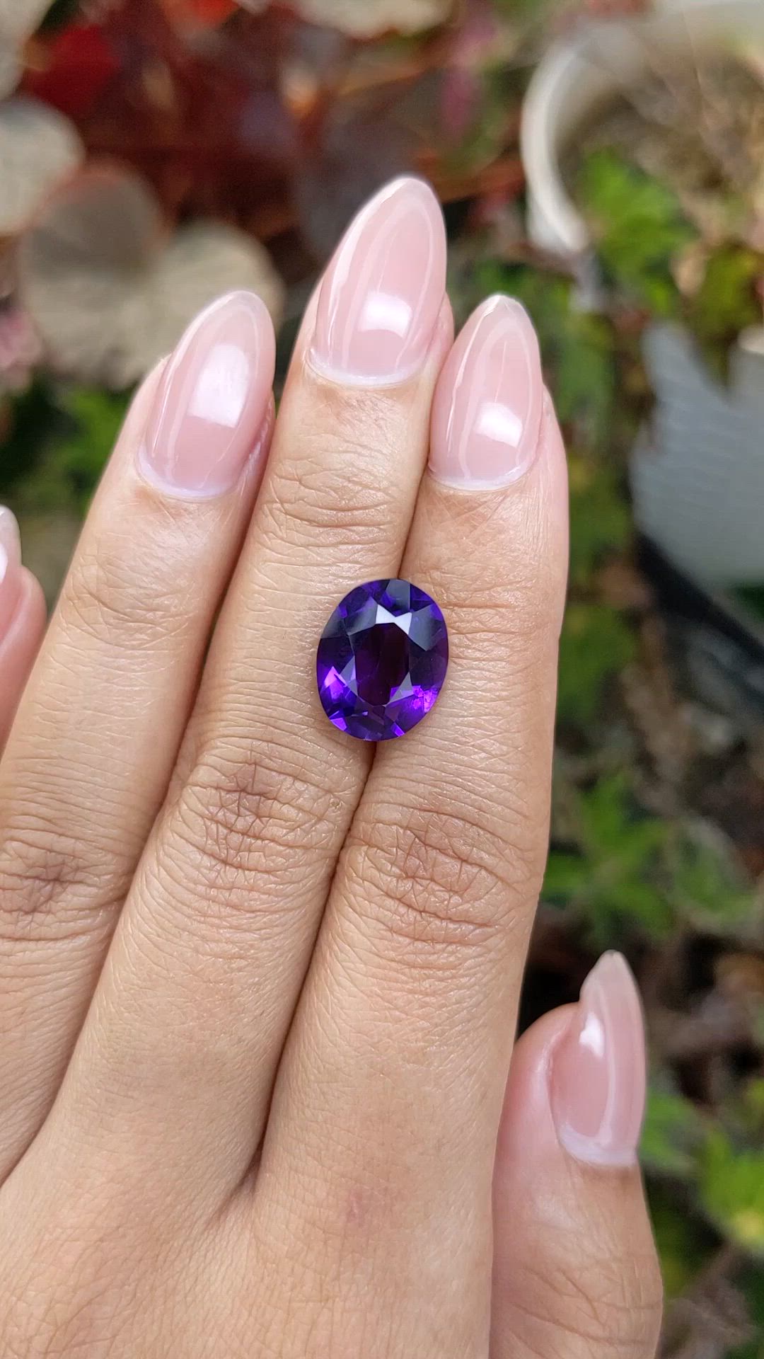5.37 Ct. Purple Amethyst from Brazil Size Video