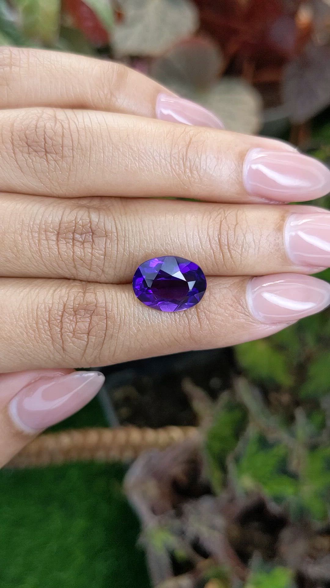 5.37 Ct. Purple Amethyst from Brazil Size Video