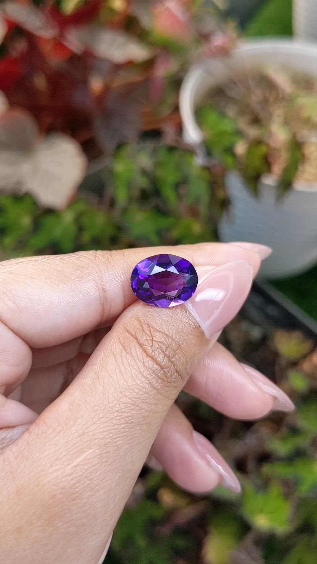 5.37 Ct. Purple Amethyst from Brazil Size Video