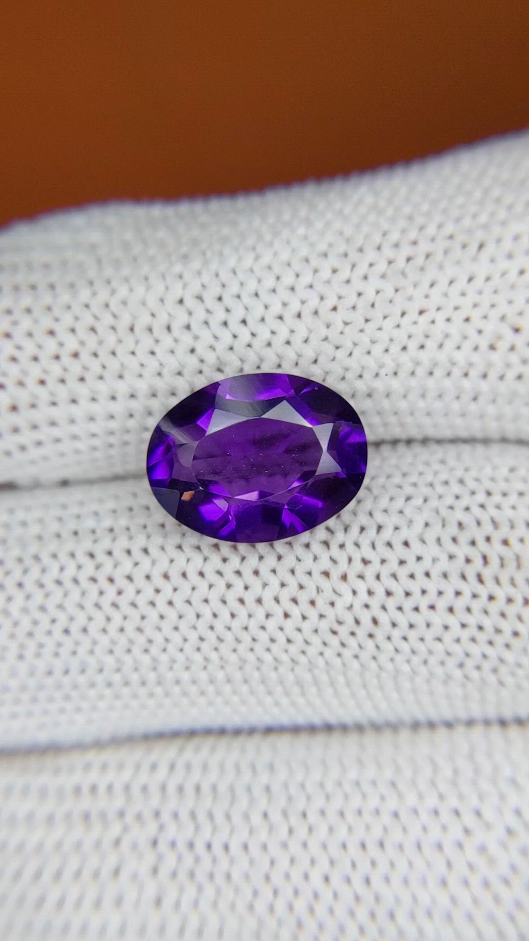 4.24 Ct. Purple Amethyst from Brazil Size Video
