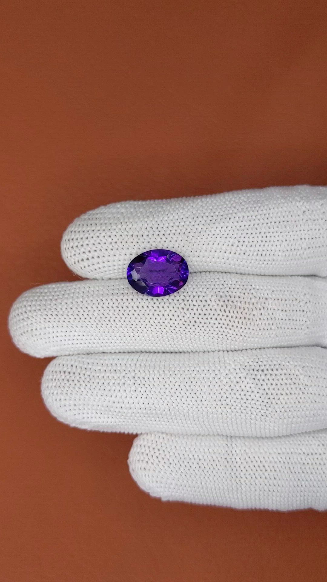 4.24 Ct. Purple Amethyst from Brazil Size Video