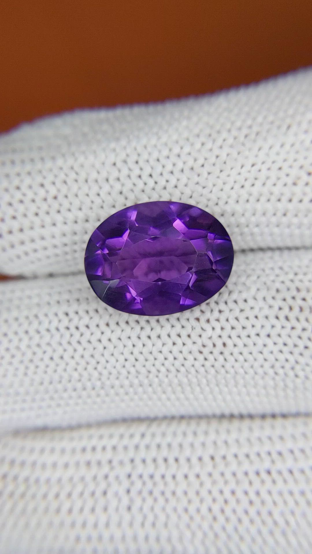 6.55 Ct. Purple Amethyst from Brazil Size Video