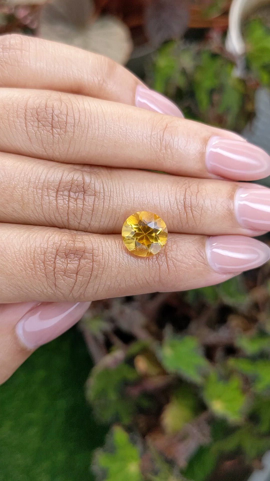 3.94 Ct. Yellow Citrine from Brazil Size Video