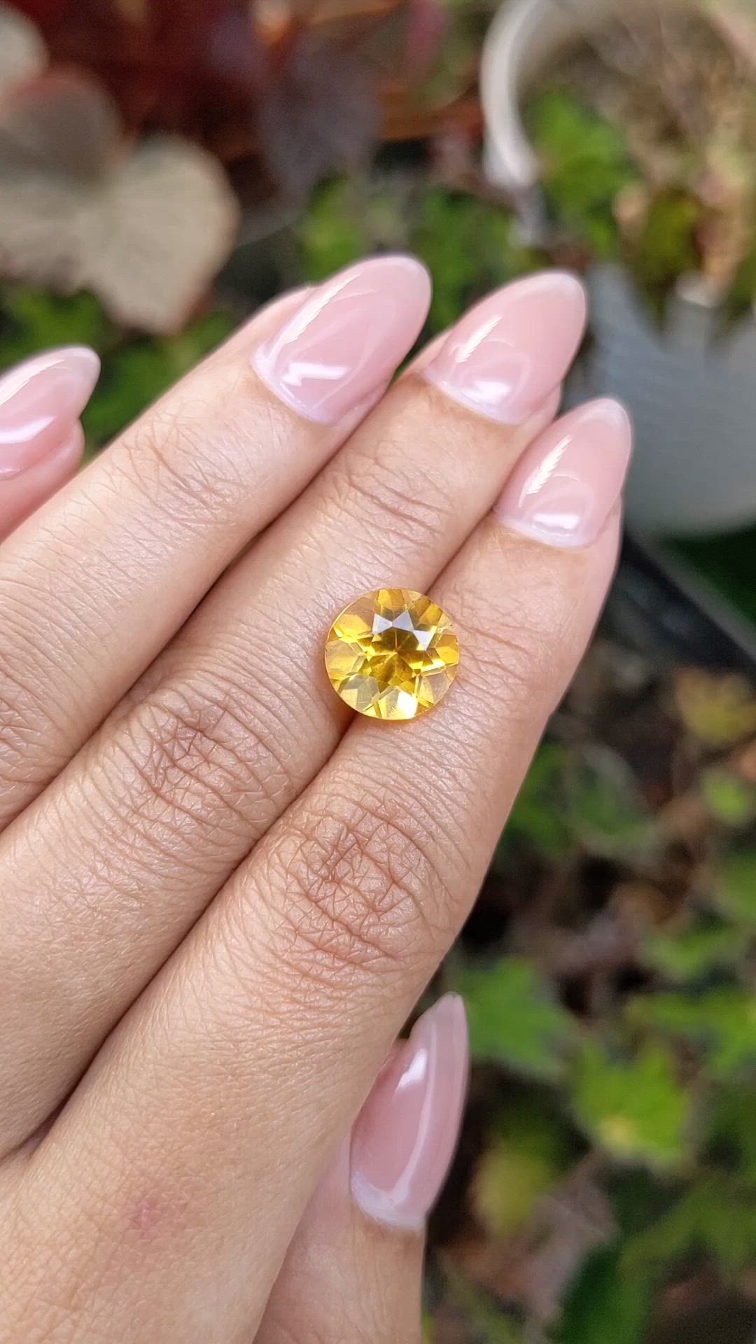 3.94 Ct. Yellow Citrine from Brazil Size Video