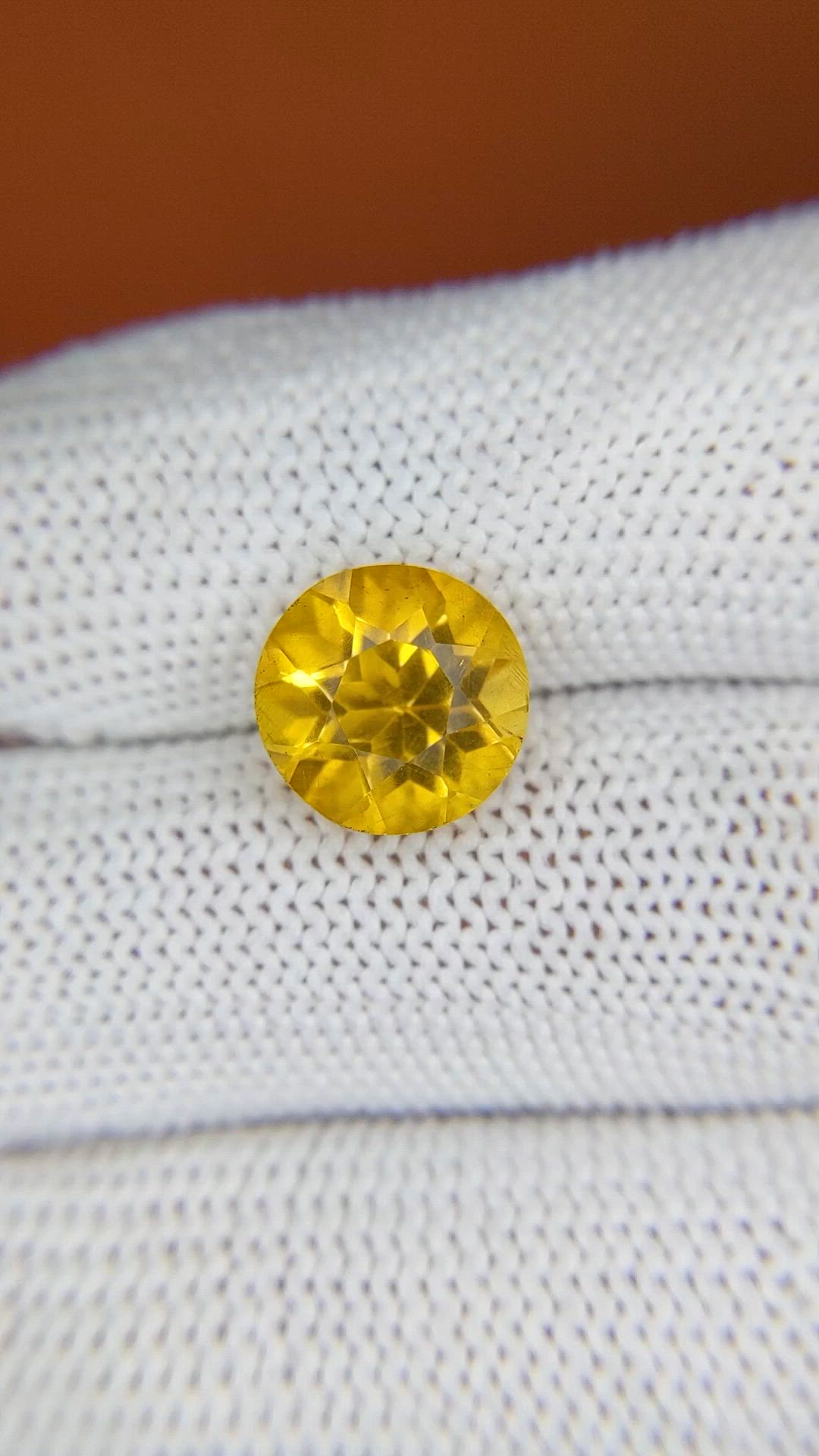 3.94 Ct. Yellow Citrine from Brazil Size Video