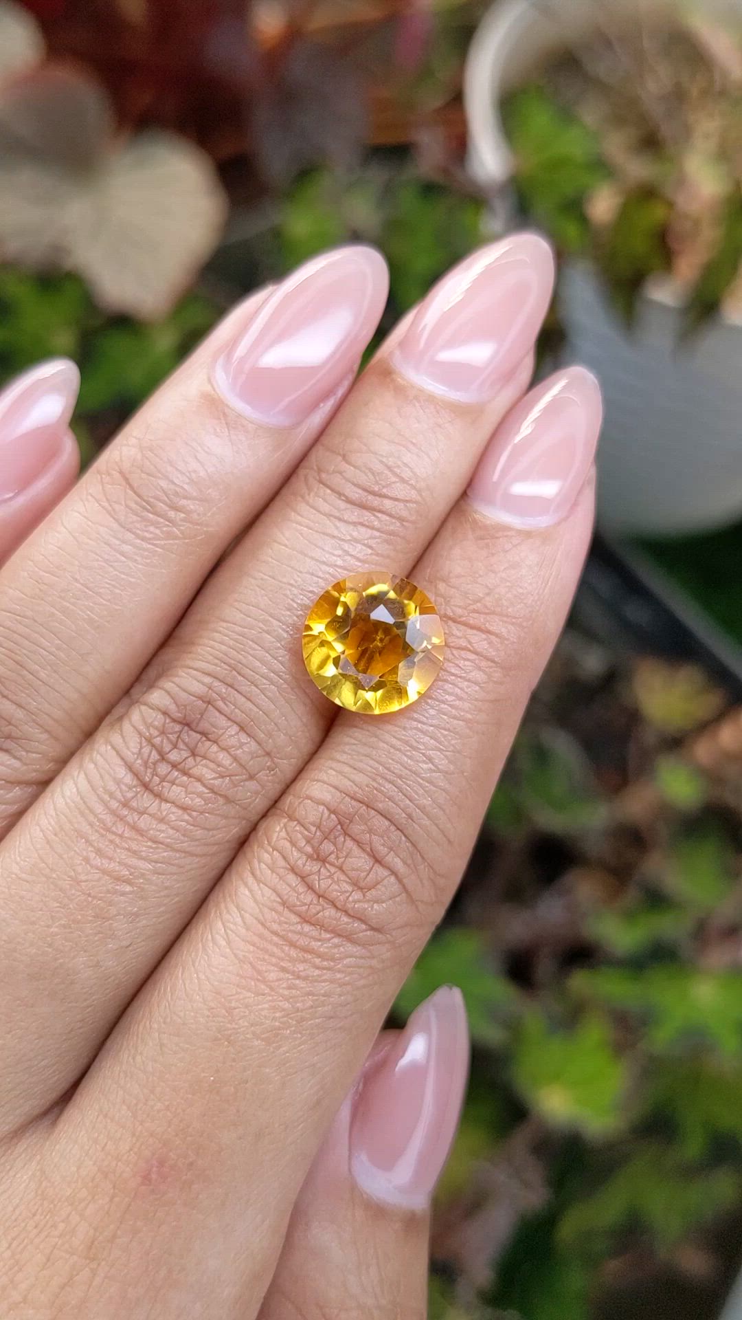 5.41 Ct. Yellow Citrine from Brazil Size Video
