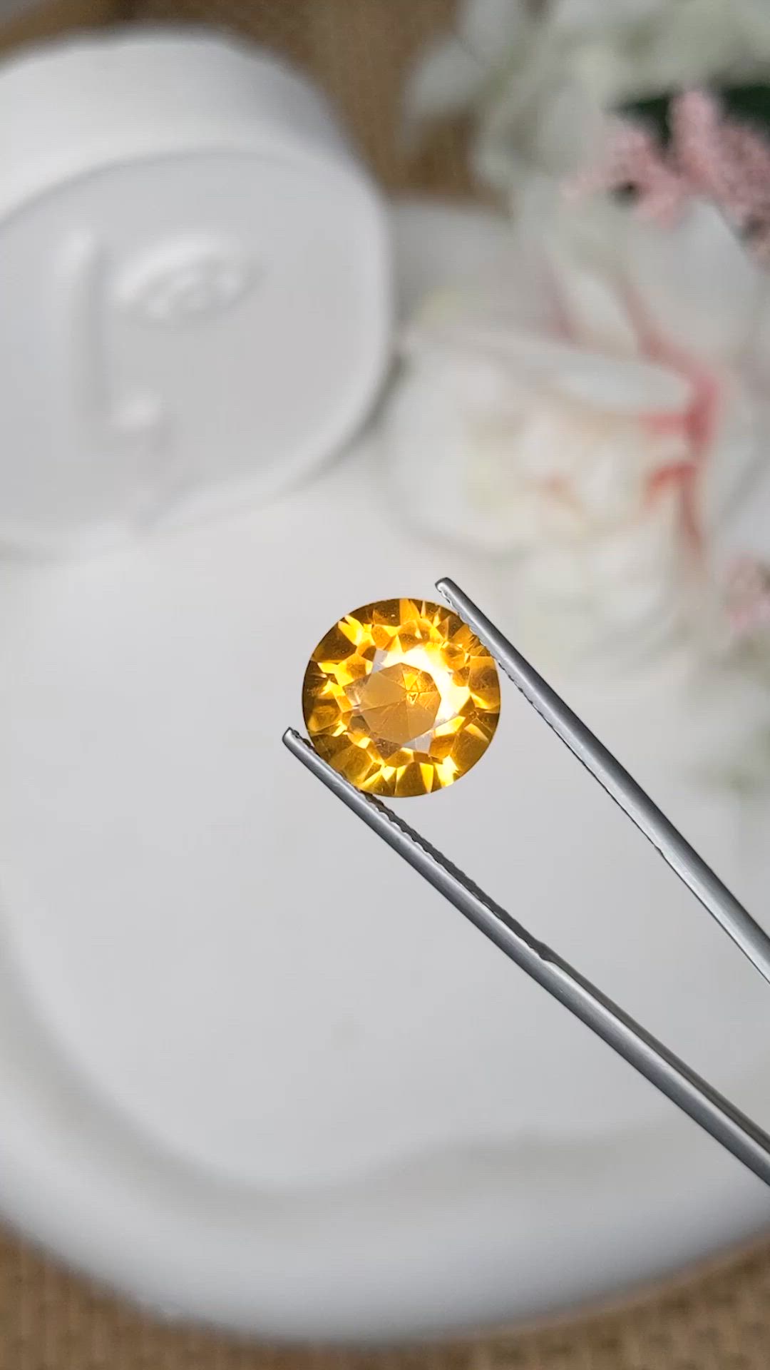 5.41 Ct. Yellow Citrine from Brazil Size Video