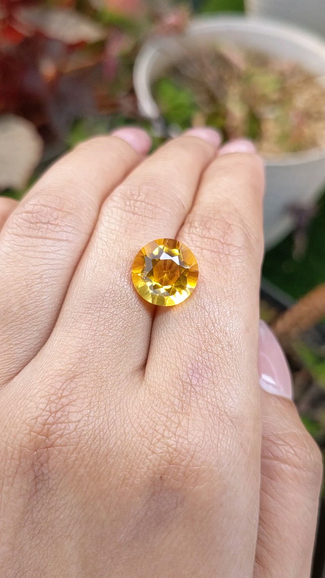 5.41 Ct. Yellow Citrine from Brazil Size Video