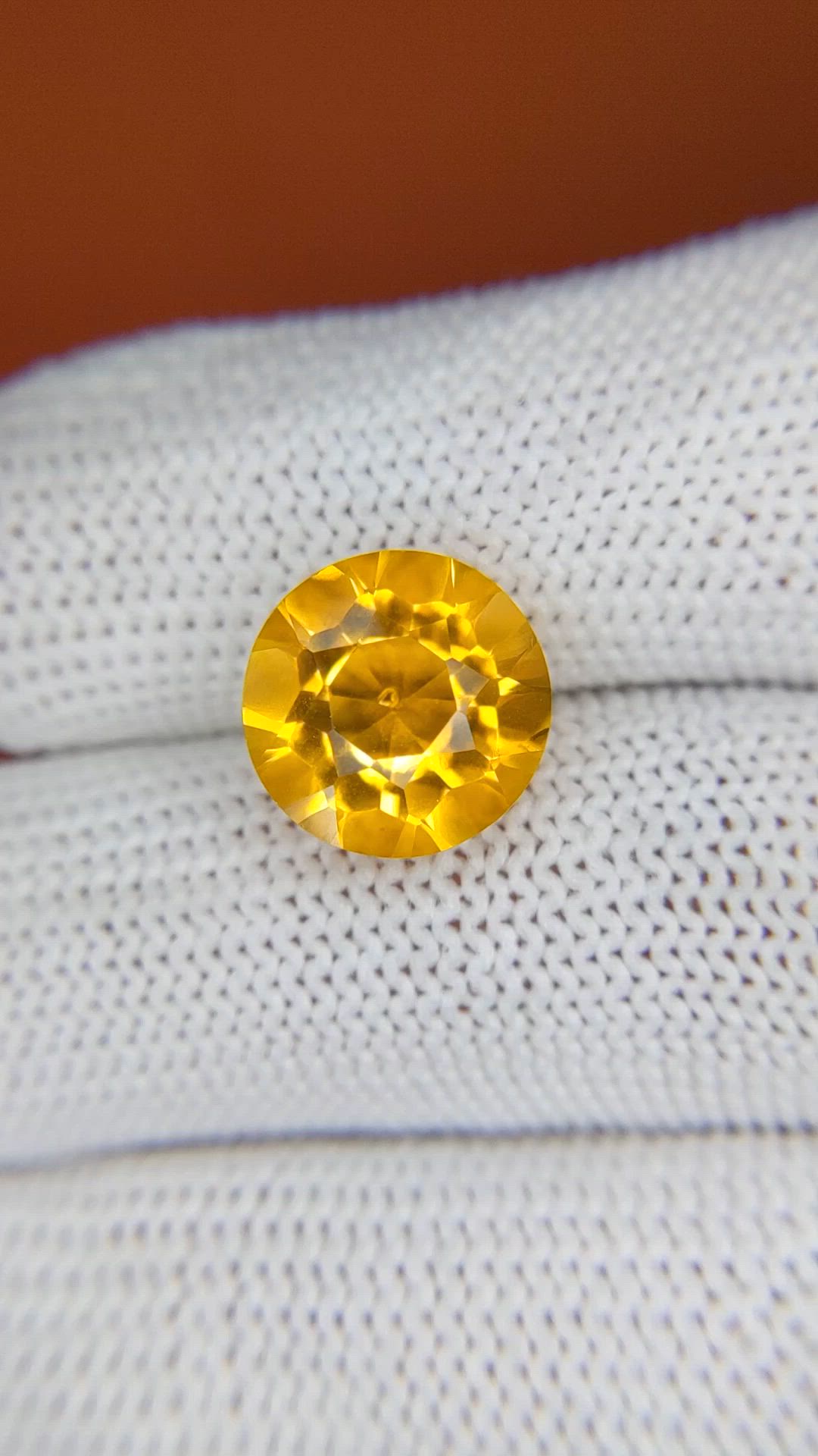 5.41 Ct. Yellow Citrine from Brazil Size Video